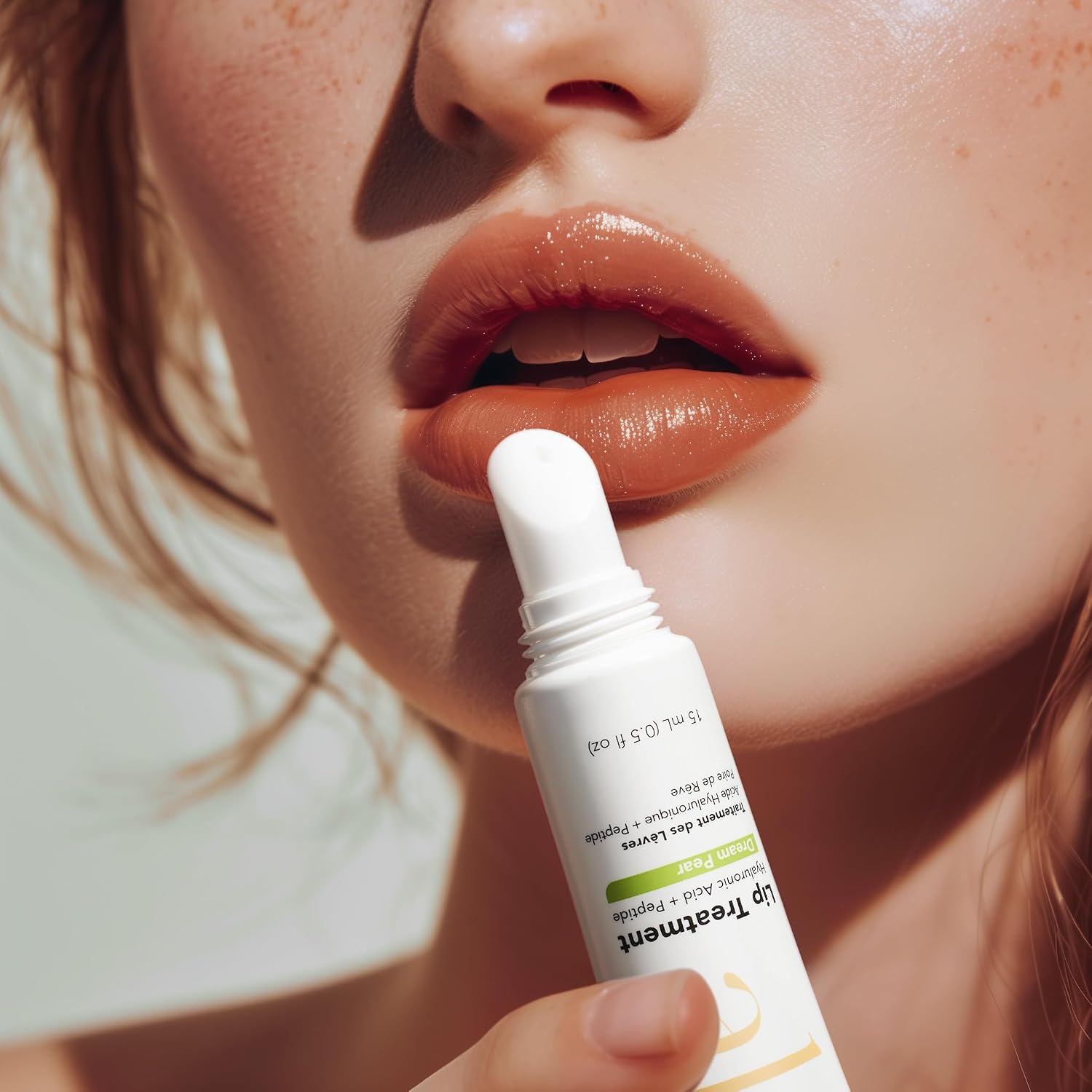 Alfie Hyaluronic Acid Lip Booster -Pear Flavor -15ml/0.5 Fl. Oz -Peptide Lip Treatment -Lip Plumper and Filler -Lip Serum and Moisturizer -Hydrating Treatment for Lip Volume -Vegan Friendly, Non-Toxic - Image 5