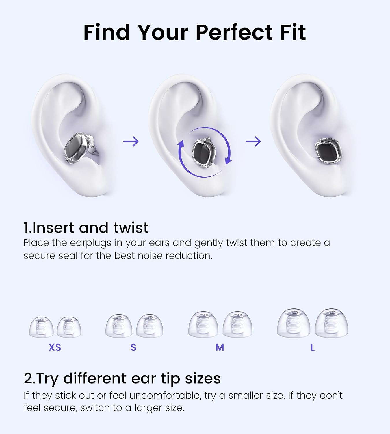 Upgrade Stylish Ear Plugs for Sleep, 45dB Noise Reduction, Side Sleeper Friendly, All-Day Comfort, Reusable, Earplugs for Muffling Snoring, Focus, Travel, Noise-Sensitive, Motorcycle - Image 9