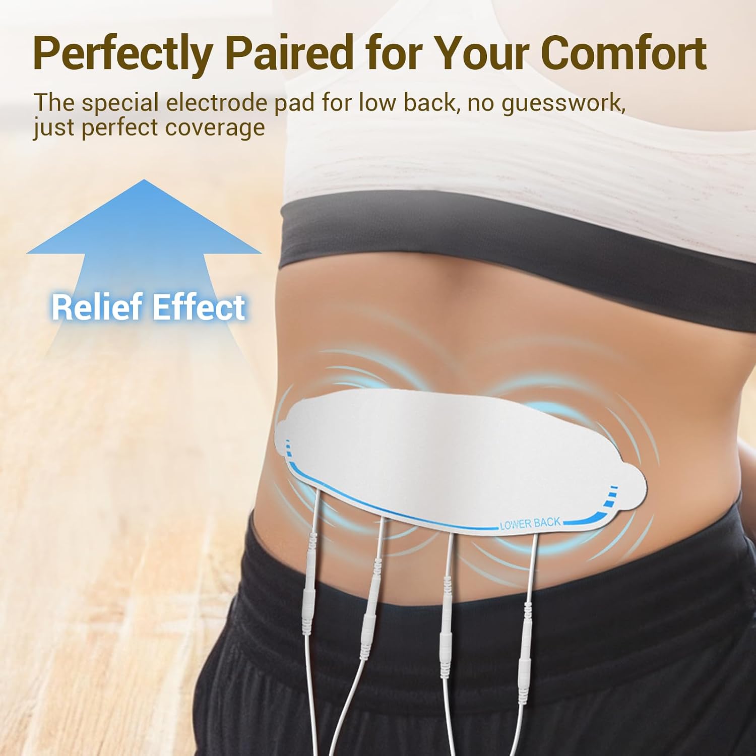 Comfytemp TENS Unit with Specialized Pads for Lower Back & Neck Shoulder Pain Relief, Easy-to-Use TENS Unit Muscle Stimulator with Large Display, Portable Dual Channel TENS Machine with Carrying Case - Image 4
