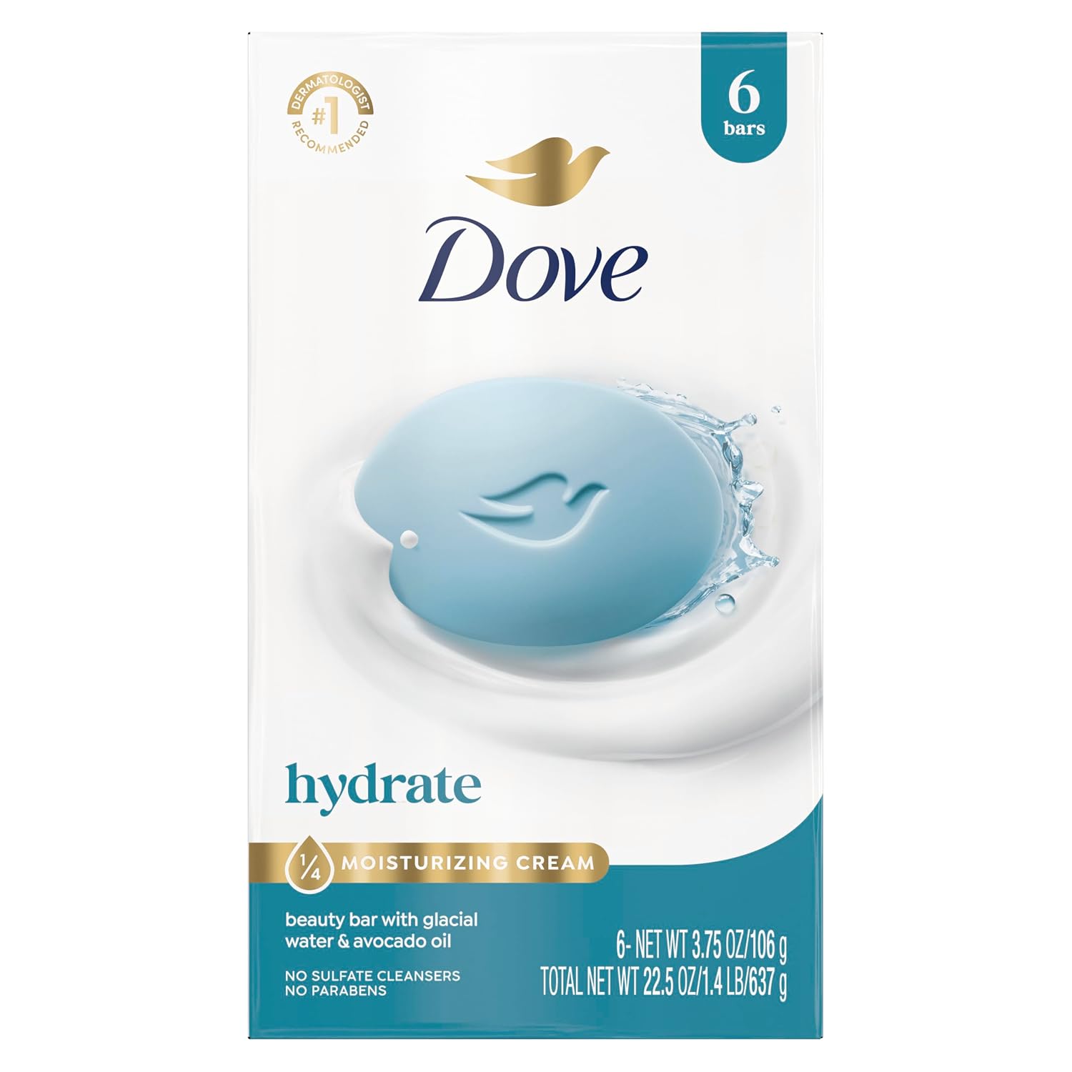 Dove Beauty Bar Soap , Glacial Wate...