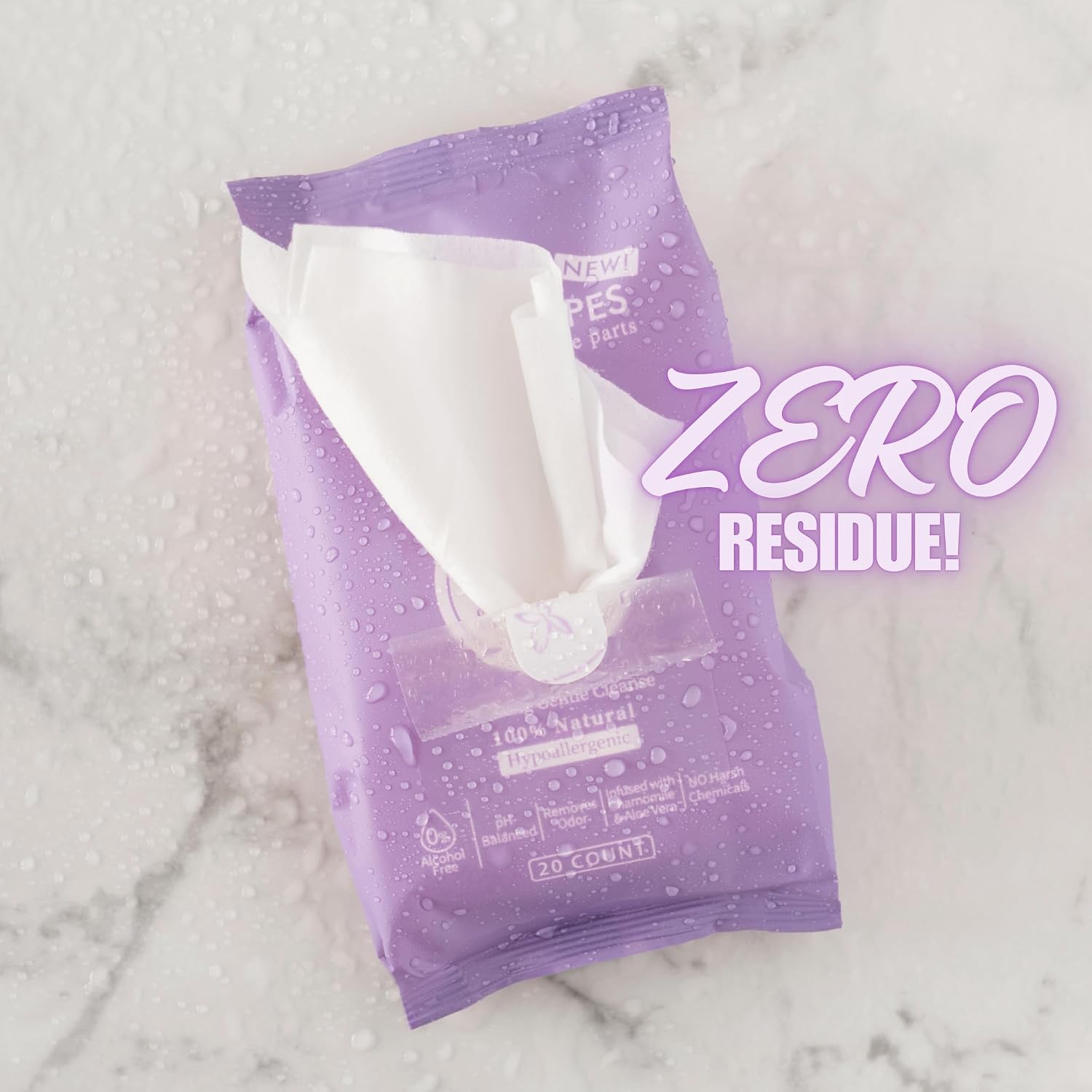 Fresh One Feminine Wipes - Natural pH Balanced Intimate Wipes for women | Soothing, Gentle Cleansing | Feminine Hygiene Wipes for Sensitive Skin, Personal Care, & Daily Use - Image 4