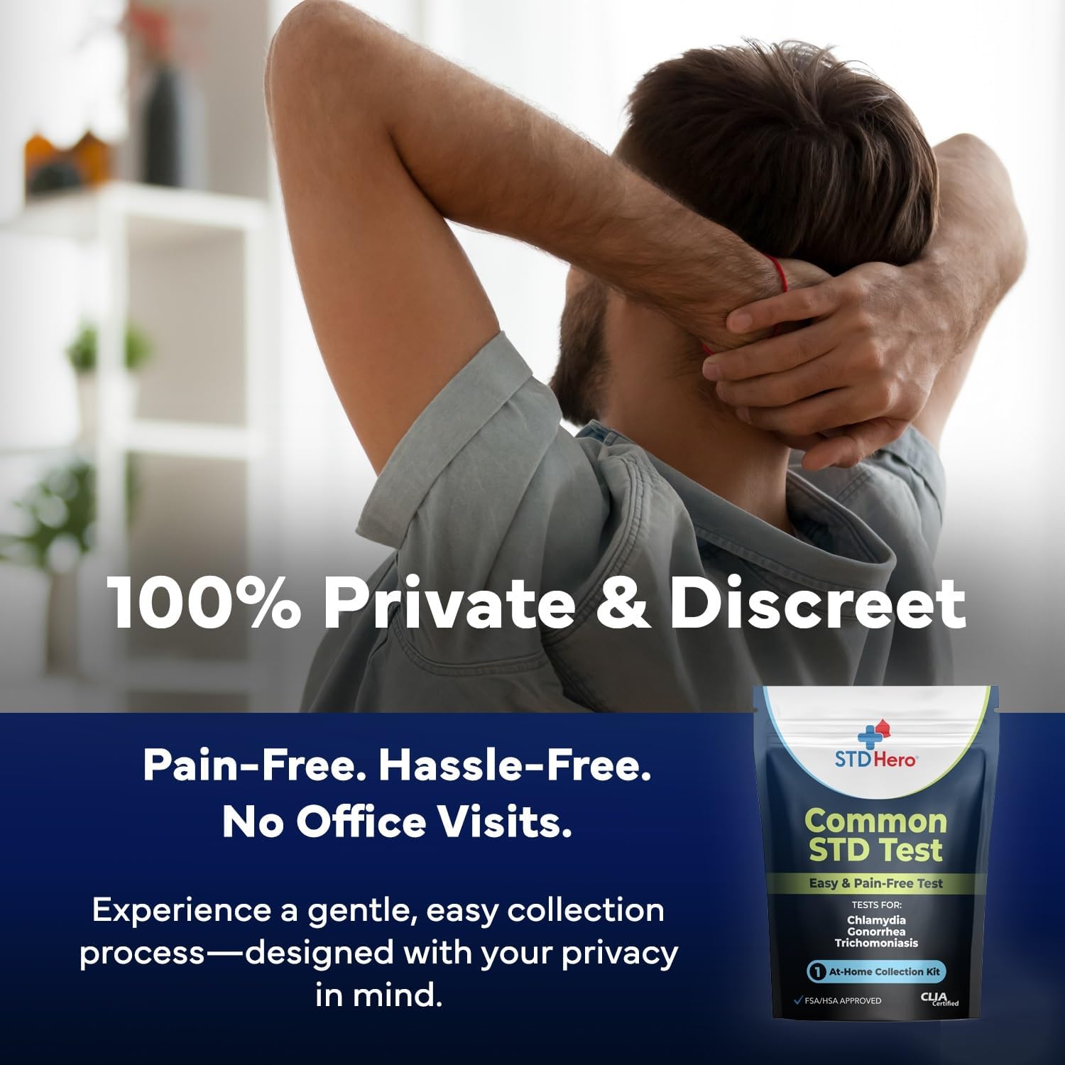 STD Hero At-Home Common STD Test Kit for Women and Men - Test for the Top Four STD's - Includes MGen - Private At-Home Collection - Simple, Discreet, Easy-to-Use with Fast Online Results - Image 3
