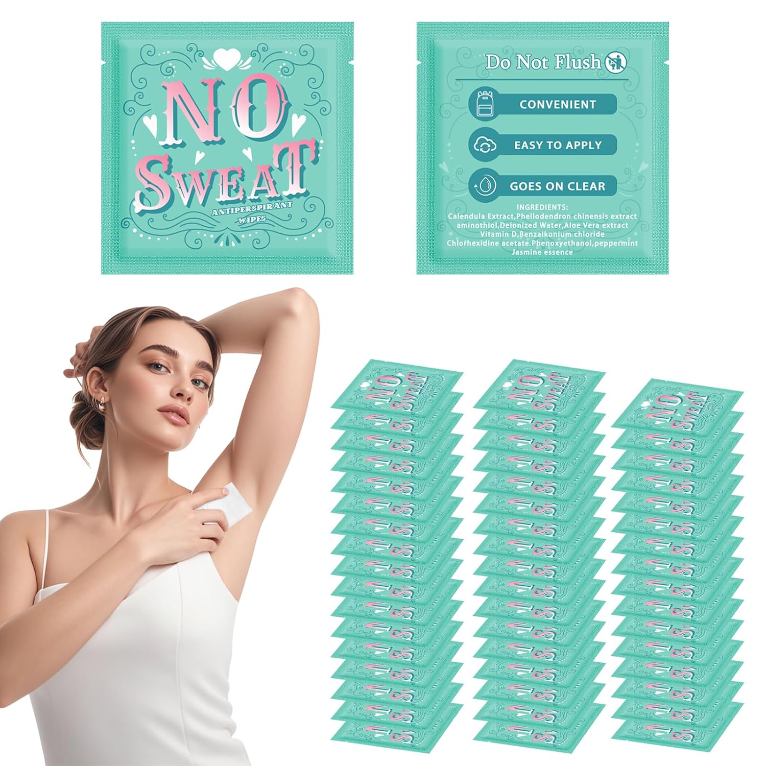 Body Wipes 50 pieces of Antiperspir...