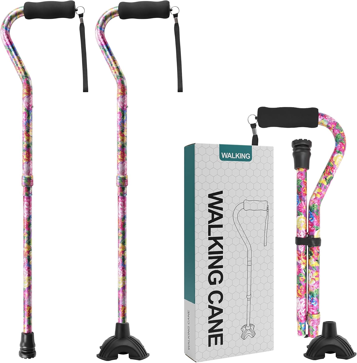 Floral Canes for Women Folding Cane...