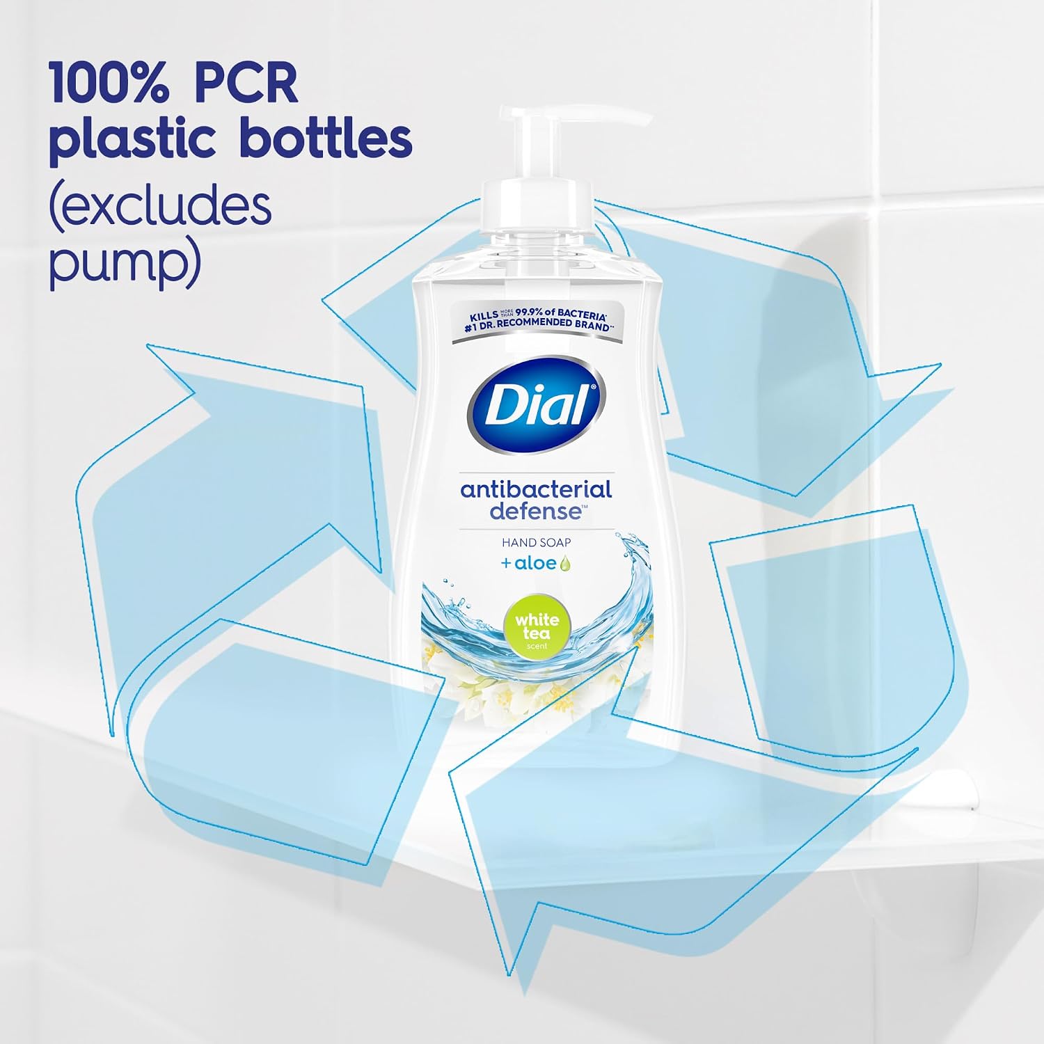 Dial Antibacterial Defense Liquid Hand Soap + Aloe, White Tea Scent, 11 Fl Oz (Pack of 4), Dermatologist-Tested Hand Wash, Gentle Formula - Image 8