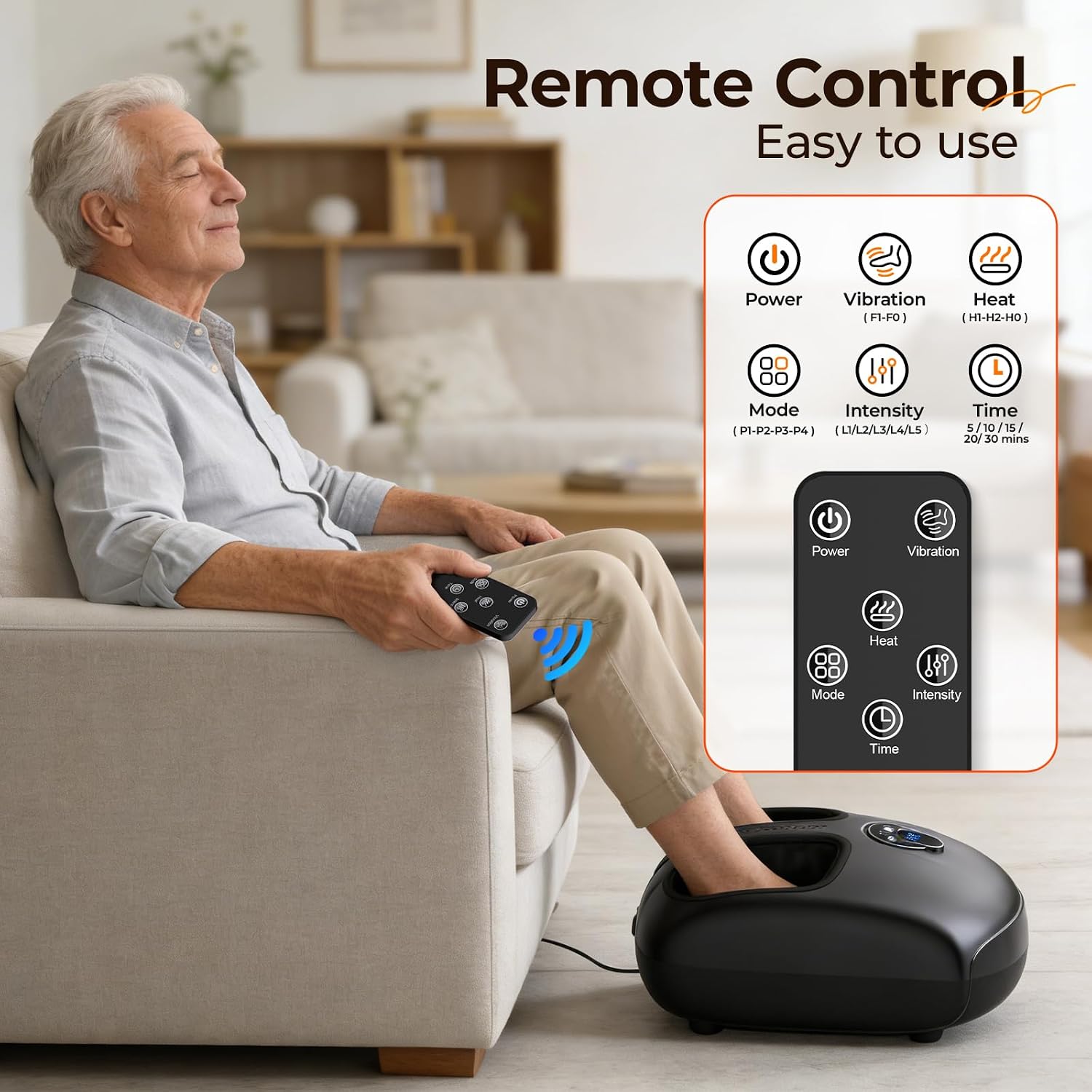 HTM Shiatsu Foot Massager with Heat for Neuropathy & Plantar Fasciitis 2026 - Image 5