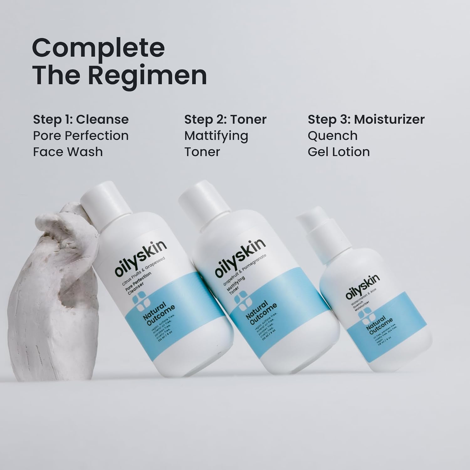 Natural Outcome Oily Skin Moisturizer | Oil Free Daily Facial Moisturizer Gel w/Hyaluronic Acid | Watermelon & Aloe Vera Hydrating Face Lotion | Non-Greasy Lotion for Oily Skin Types | 4 oz - Image 6