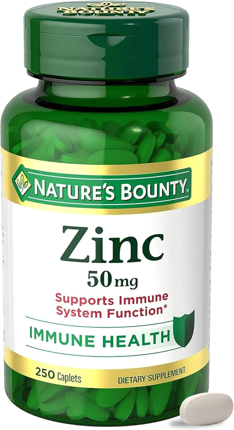 Nature’s Bounty Zinc 50mg Caplets...