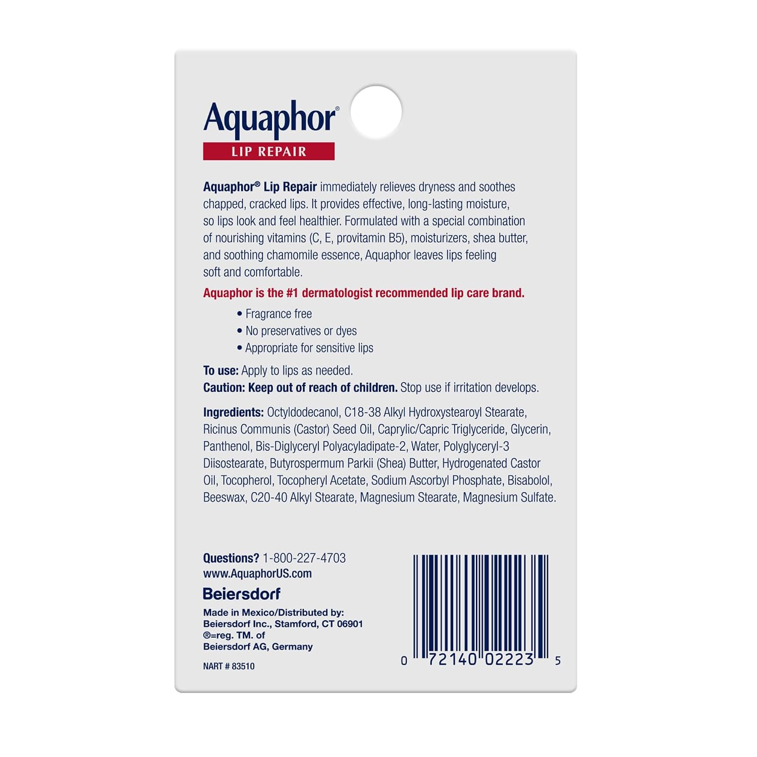 Aquaphor Lip Repair Ointment, Value Pack, 2 x 0.35 FL OZ - Image 6