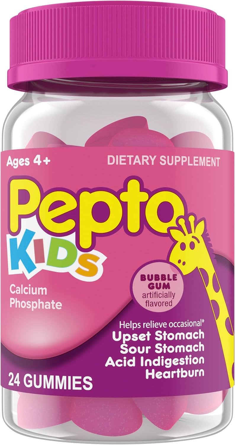 Pepto Kids Gummies, Helps Relieve Occasional Upset Stomach, Acid Indigestion, Sour Stomach and Heartburn, 24 Gummies - Image 9