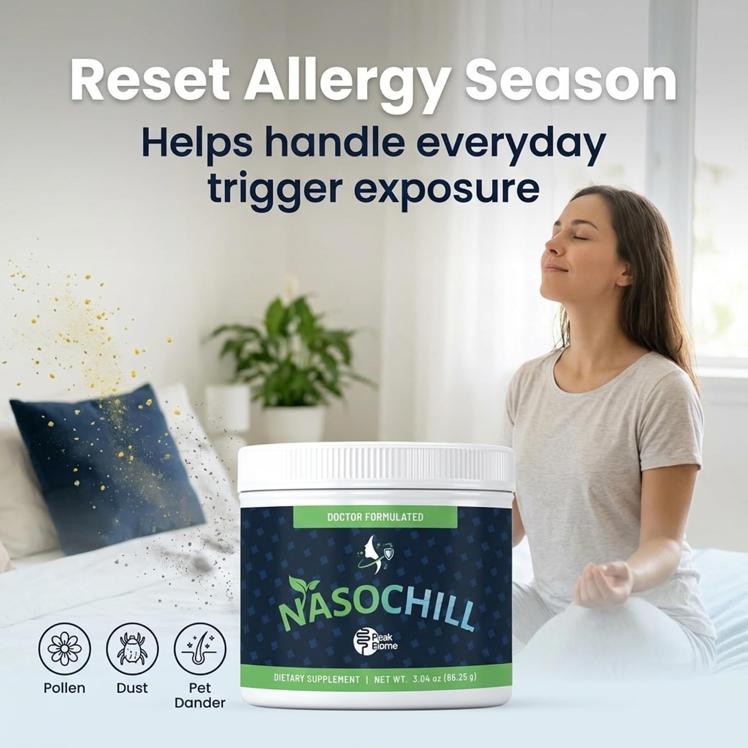 NasoChill Nasal Rinse Powder – Natural Sinus Rinse Support for Clear Breathing | Nasal Irrigation System Alternative | Helps with Nasal Congestion, Allergy Relief, and Saline Nasal Rinse - Image 3
