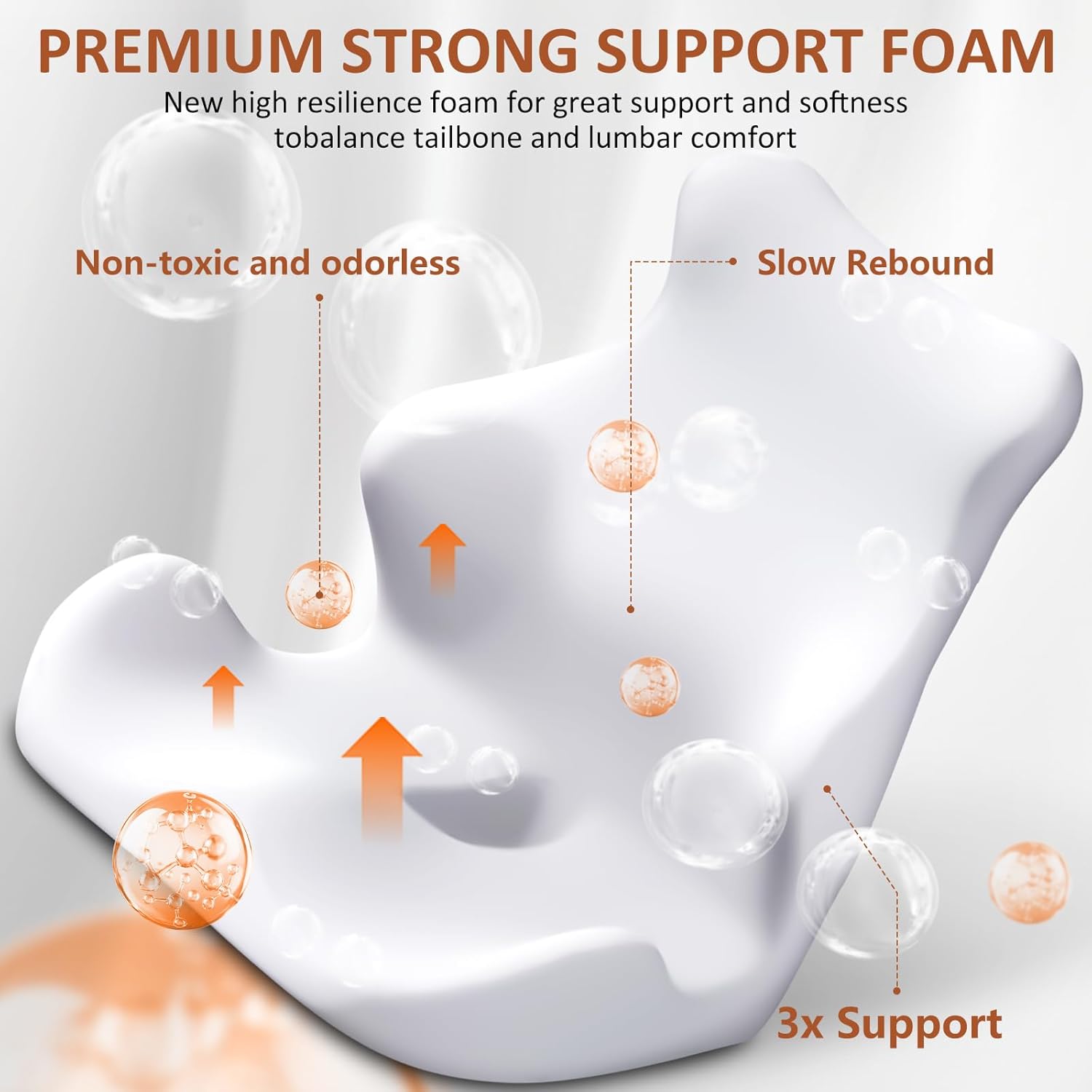 Seat Cushion with Back Support,Lumbar Support Pillow for Office Chair,office chair cushion for Sciatica and Hemorrhoid Relief,Tailbone Pain,Memory Foam Seat Cushion with L-Shaped Ergonomic Design - Image 5