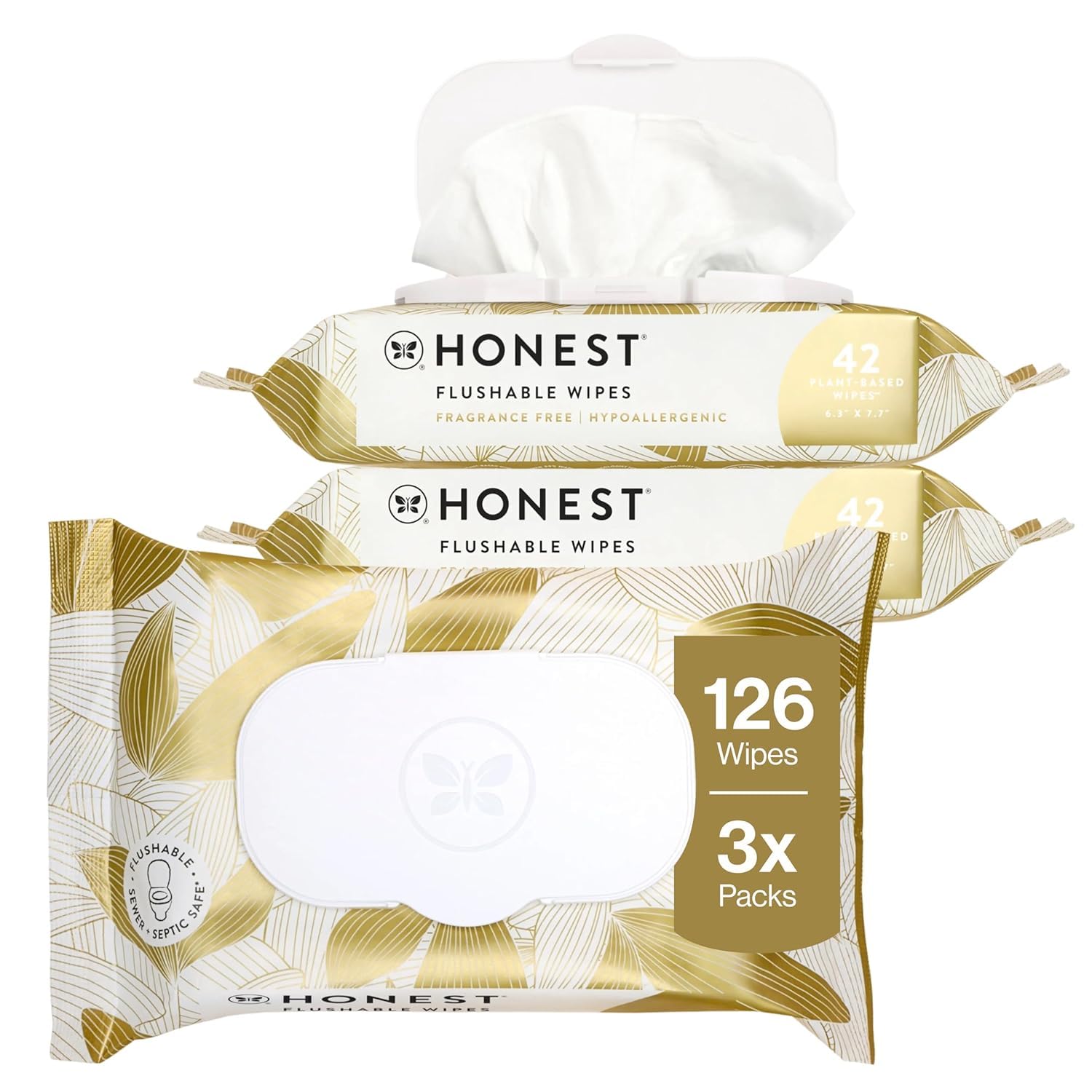The Honest Company Flushable Wipes,...