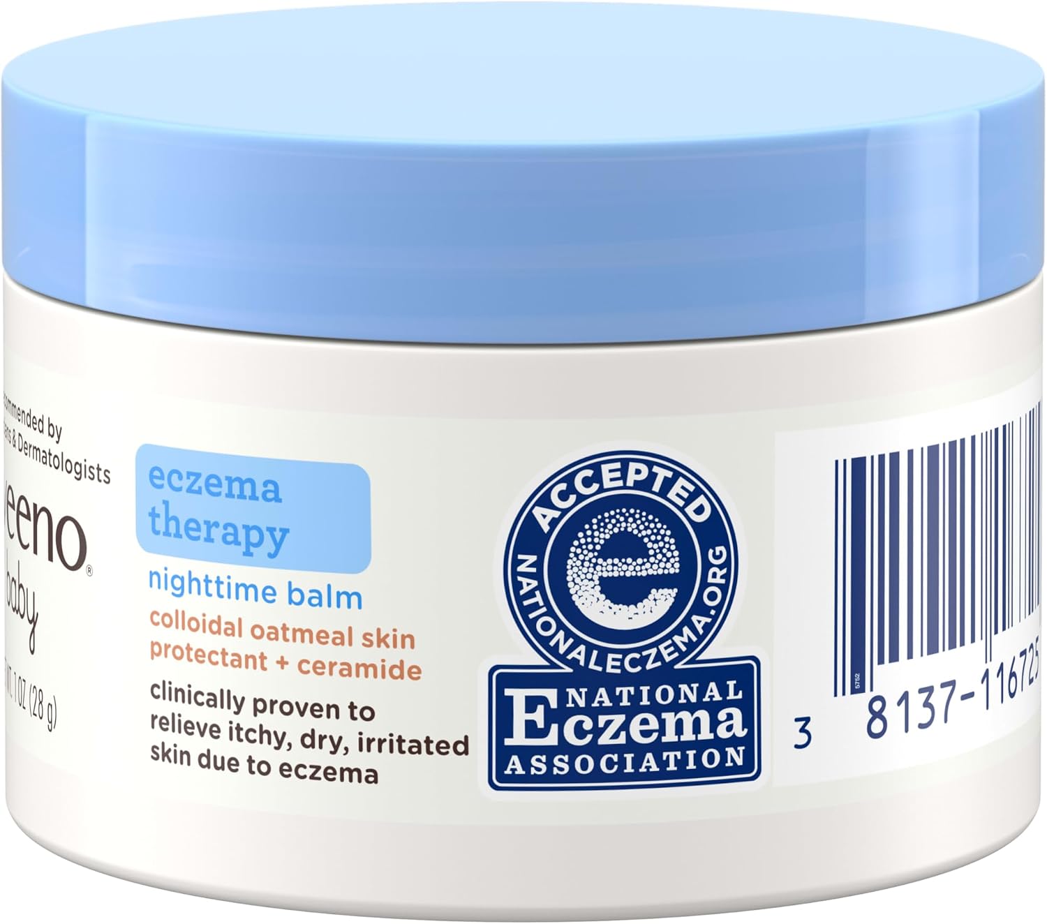 Aveeno Baby Eczema Therapy Nighttime Balm, Fragrance Free, Travel Size, 1oz - Image 6