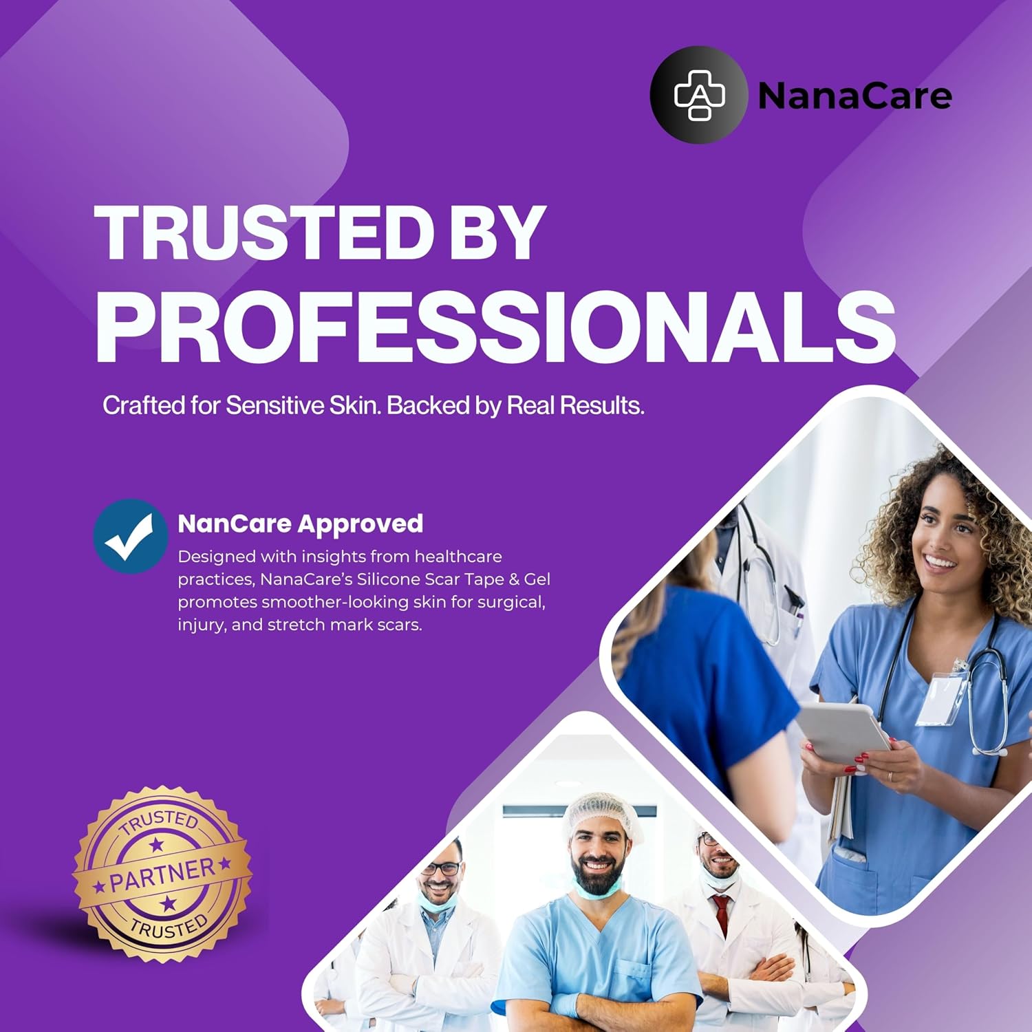 NanaCare Silicone Scar Gel with SPF 20G & Clear Silicone Scar Tape 120" x 1.5" Roll | Medical Grade Silicone Sheets and Scar Cream for C-Section, Tummy Tuck, Keloid, Face and Surgical Scars - Image 9