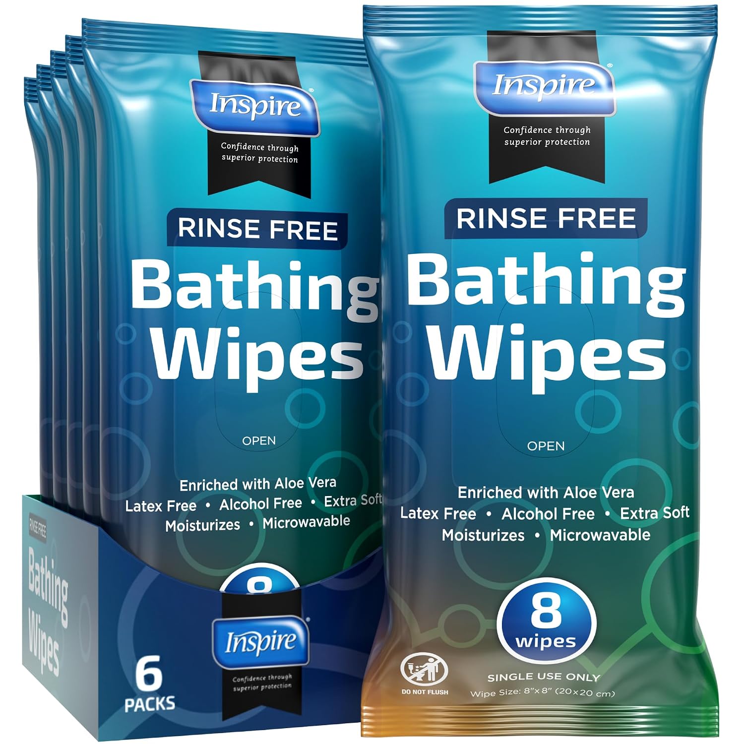 Bathing Wipes for adults bathing ri...