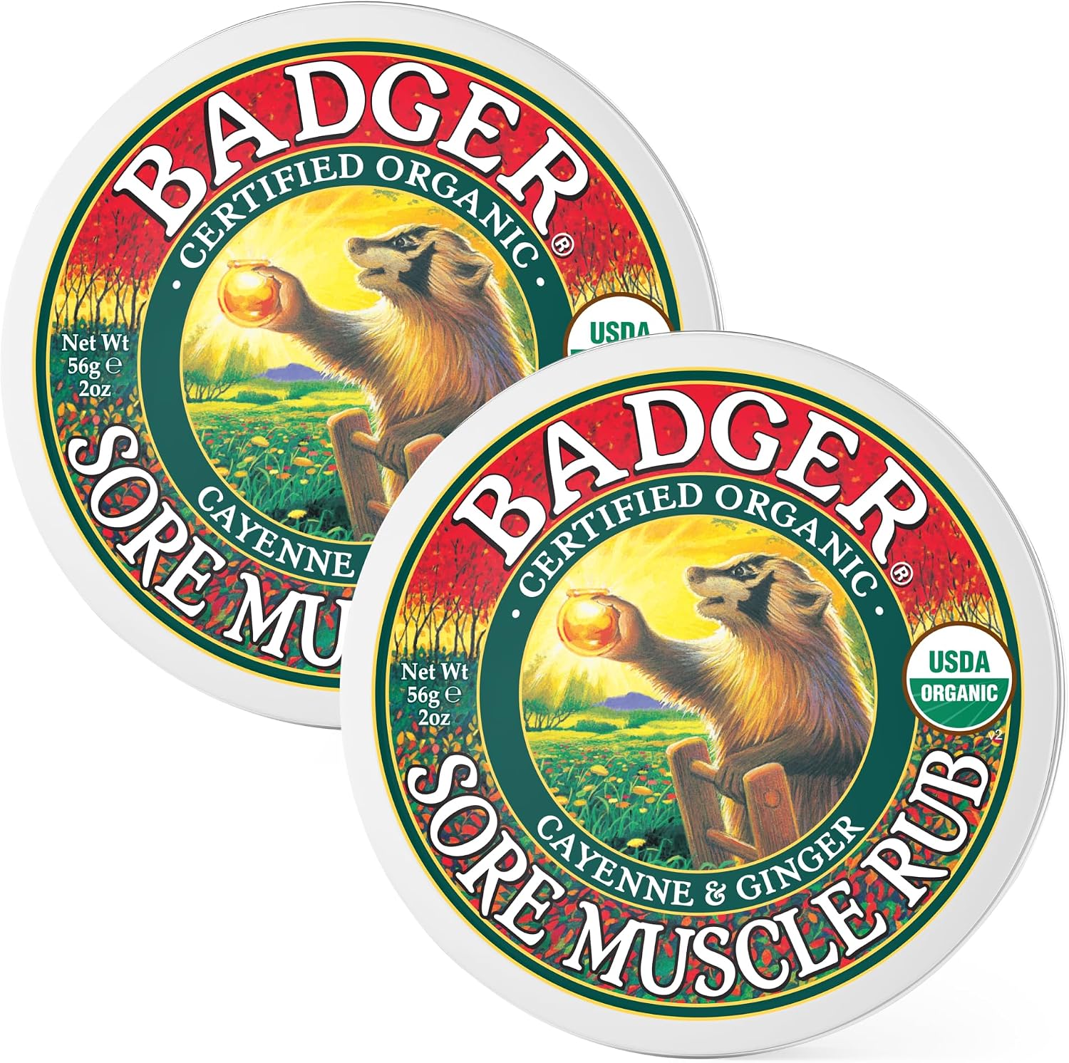 Badger Organic Sore Muscle Rub, Cay...