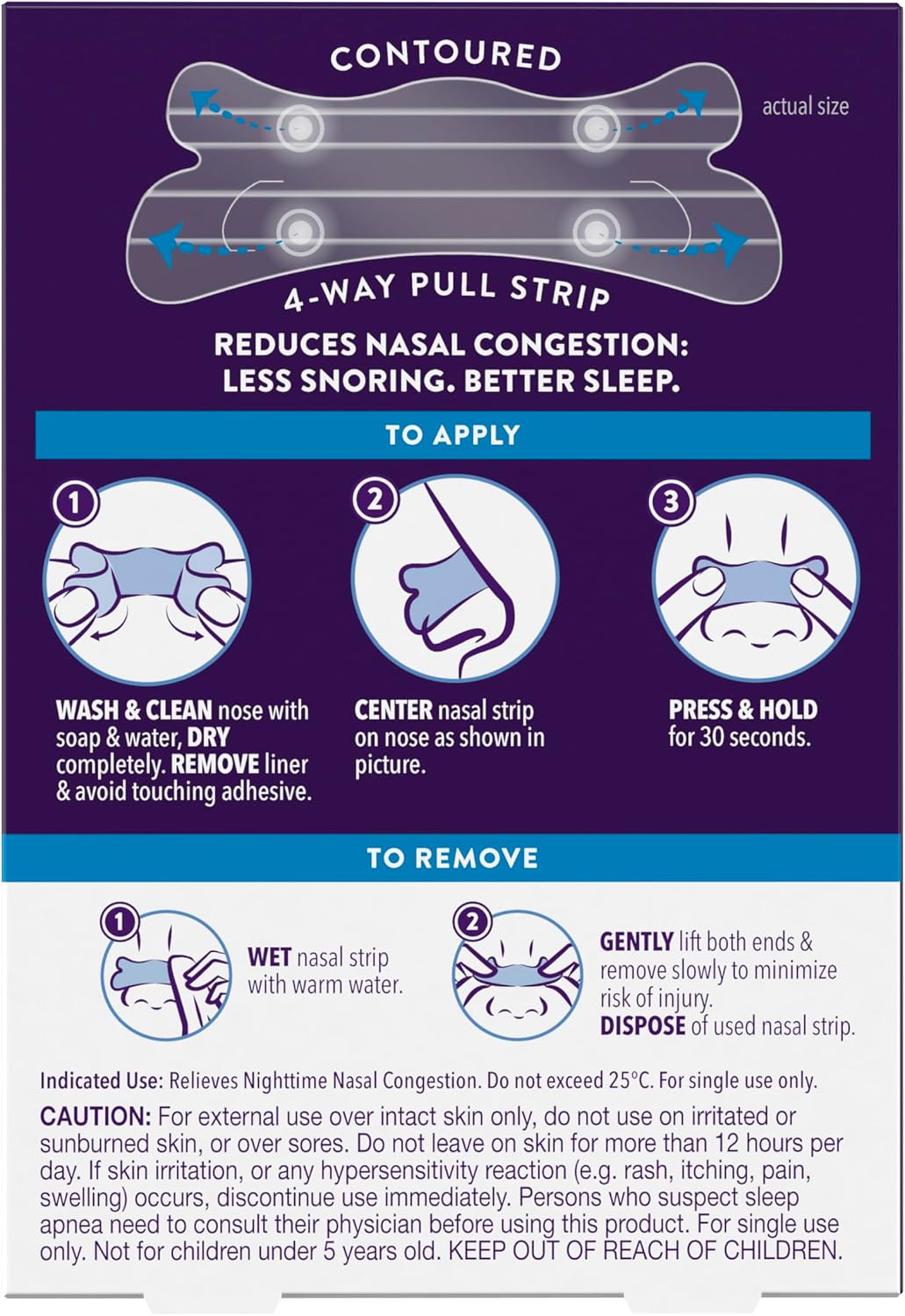 ZzzQuil Sleep Nasal Strips, Clear Nasal Strips, Snoring Relief from Nasal Congestion, Works Instantly, Reduces Nasal Congestion for Less Snoring and Better Sleep, Drug Free, 52 Nasal Strips - Image 9