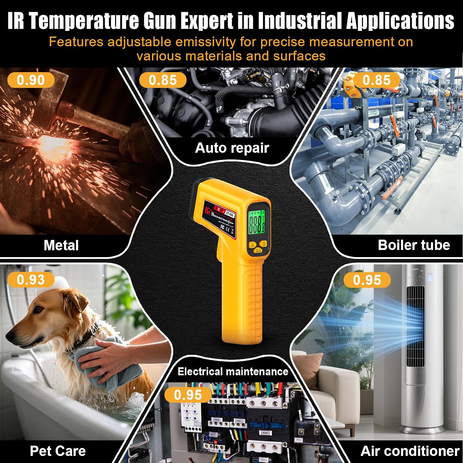 FKM Infrared Thermometer Gun High Precision 13-Point Laser -58°F~1112°F - Image 6