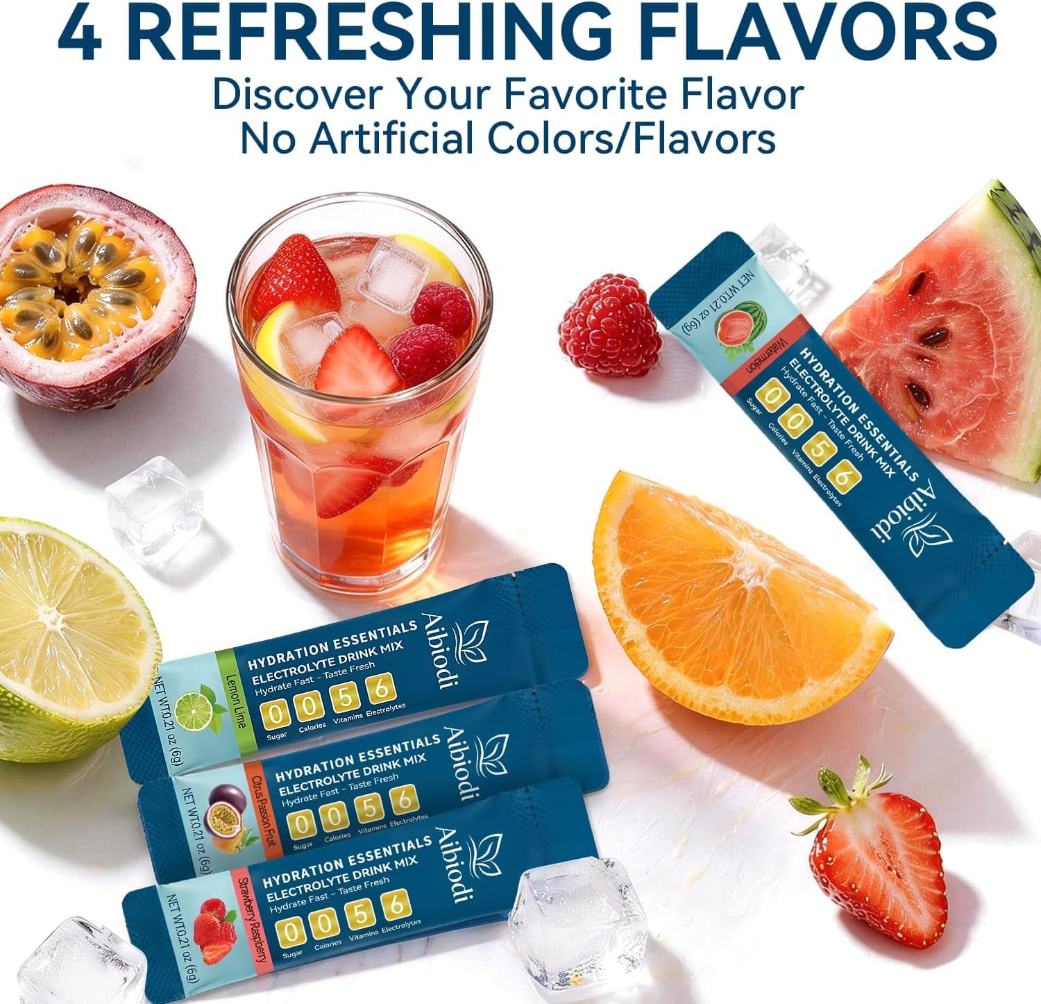 Electrolytes Powder Packets - Sugar Free & Zero Calorie Liquid Daily IV Drink Mix - Instant Hydration & Energy Supplement with 6 Electrolytes and 5 Vitamins, Keto Friendly & Vegan - 12 Sticks - Image 8