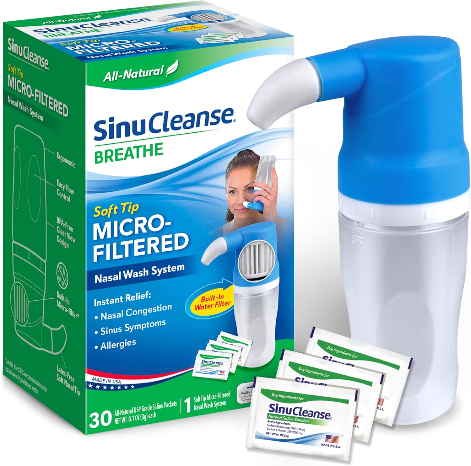 SinuCleanse Soft Tip Micro-Filtered...