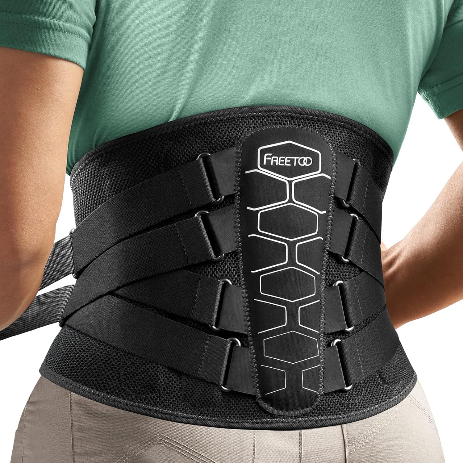 FREETOO Back Brace For Lower Back P...
