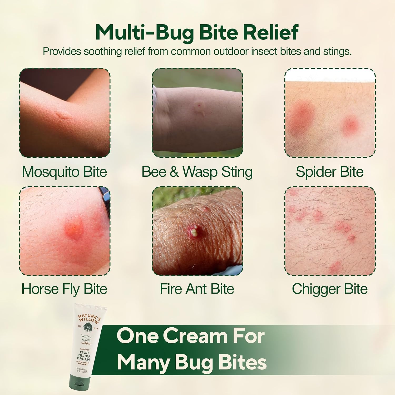 Nature's Willow Itch Relief Lotion with Willow Bark | Soothe Itch from Bug Bites, Rash, Sunburn, and More | Free from Artificial Fragrances & Dyes | Made with Essential Oils | 3.5 oz - Image 3