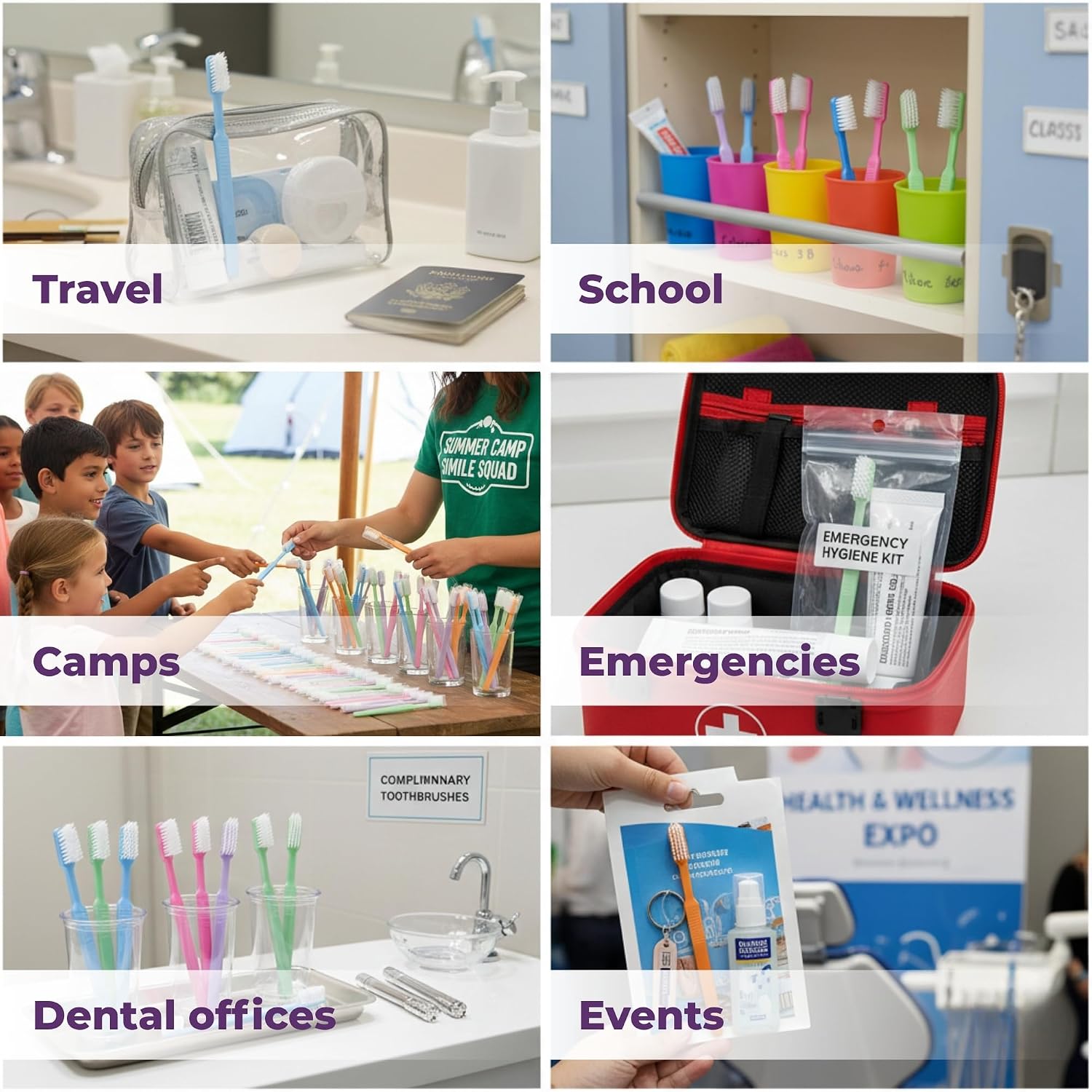 Kids 40 Prepasted Disposable Toothbrushes Individually Wrapped - Single Use Pre Pasted Disposable Toothbrushes with Toothpaste Built in - Waterless Toothbrush for Travel, Guests, Hotel, & Camping - Image 8