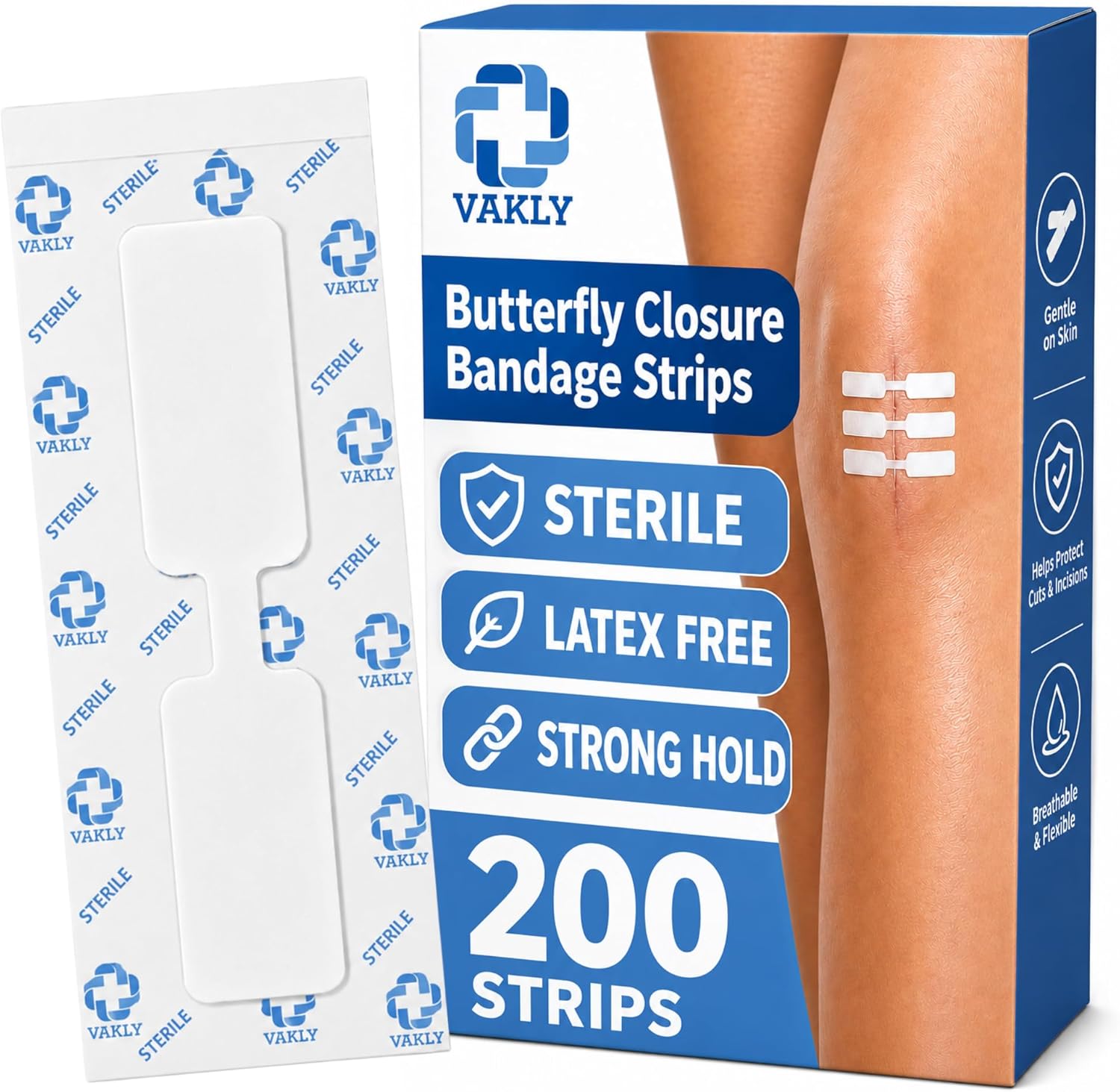 200 Sterile Butterfly Closure Banda...