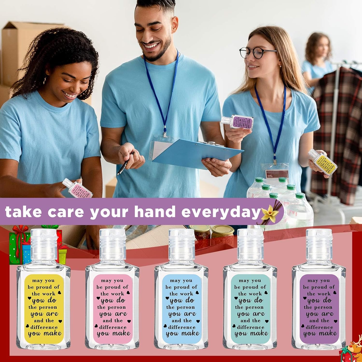 50 Pcs Thank You Mini Hand Soap 1fl oz Employee Appreciation Gift - Image 4