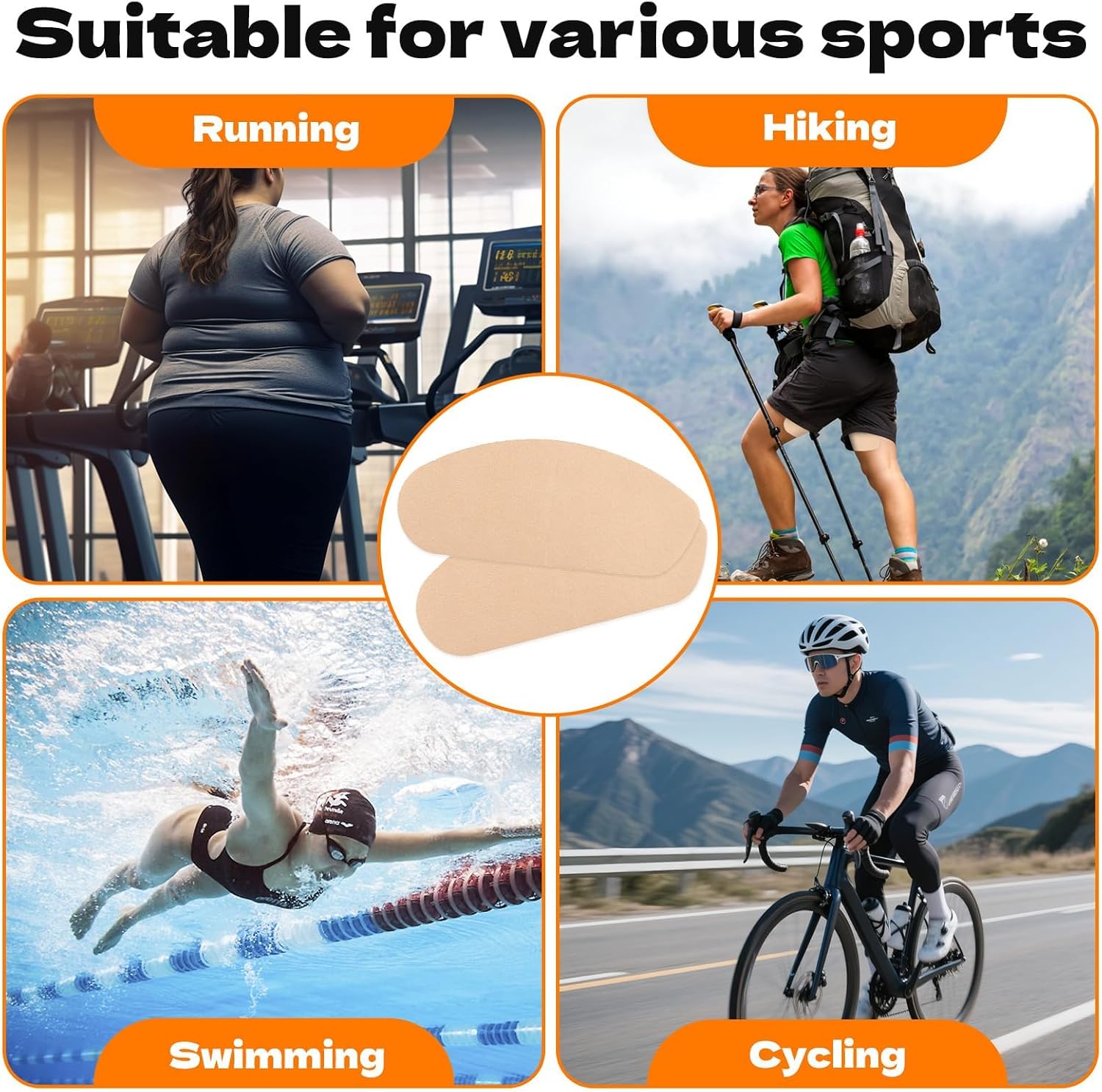 14 Pcs Inner Thigh Anti Chafing Patches, Sweatproof Light Skin Tone Friction Pads for Women, Comfortable Disposable Thigh Rubbing Prevention Stickers, Chafe Protection Skin Tape - Image 6