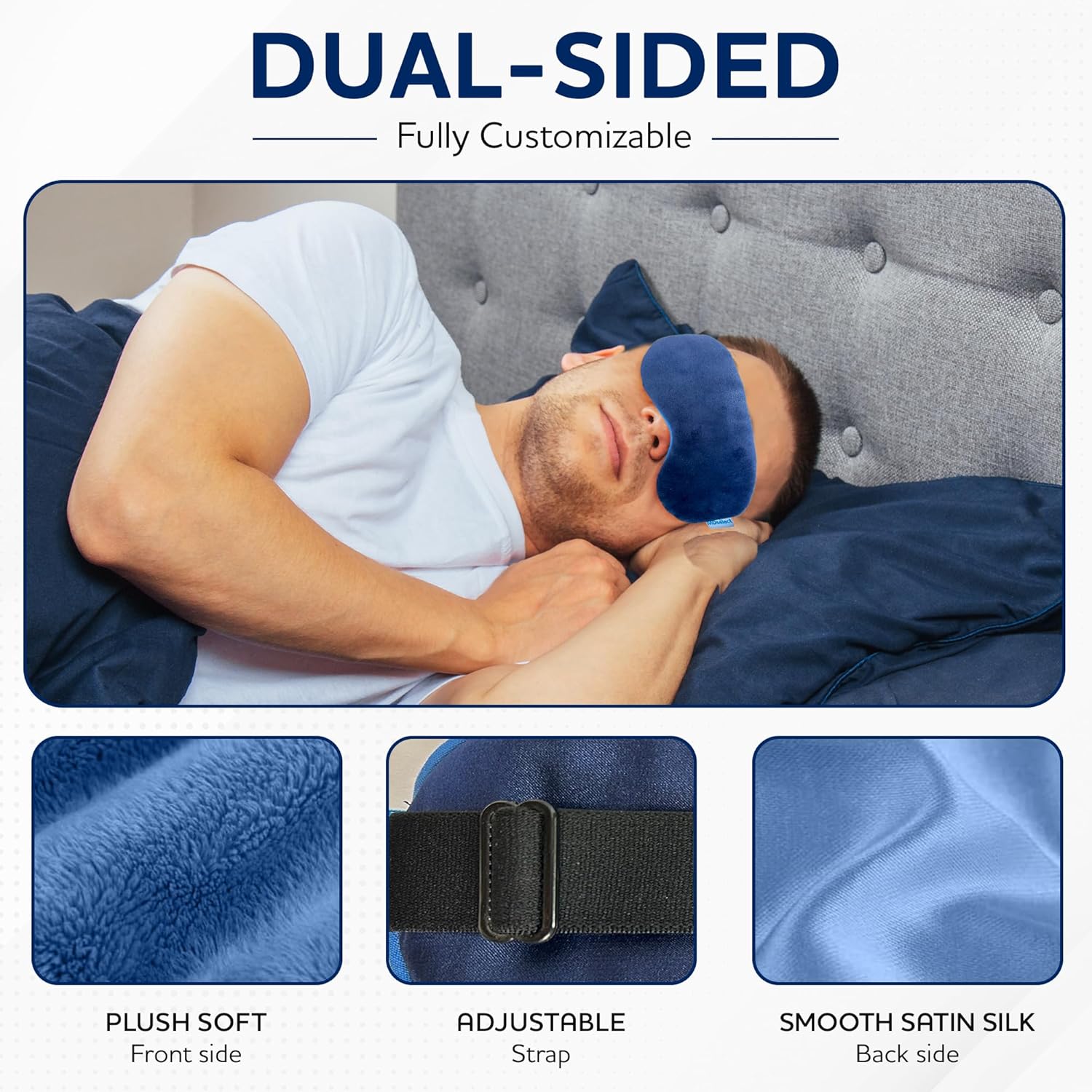 Microwavable & Freezable Hydro Beads Eye Mask - Warm & Cold Therapy for Dry Eyes, Styes, Blepharitis & Sinus Relief - Image 4