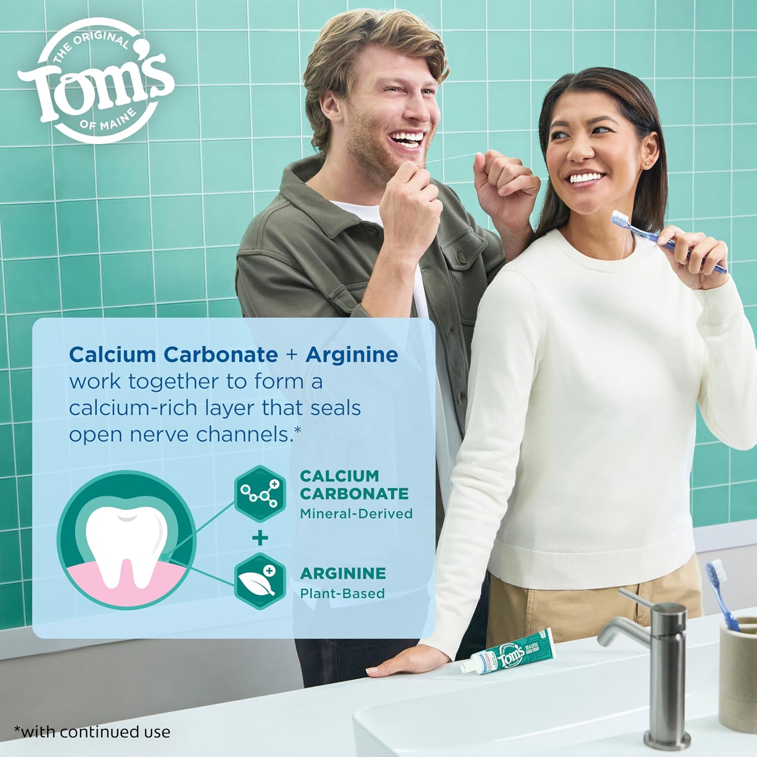 Tom's of Maine Rapid Relief and Sensitive Toothpaste, Gentle Mint, 4.5 oz - Image 4