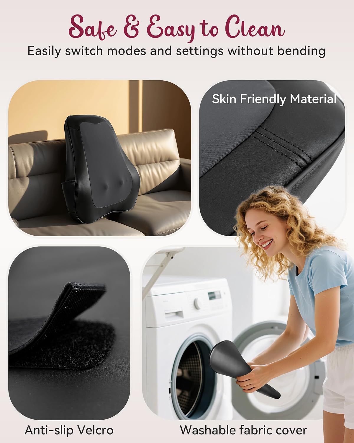 Back Massager for Pain Relief Deep Tissue, Kneading Shiatsu Neck and Back Massager with Heat, Massager for Back and Shoulder Pain, Gifts for Women Men Home Office - Image 7