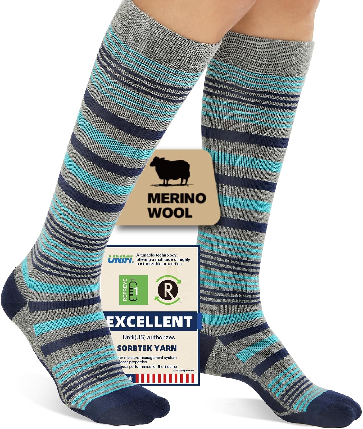 Merino Wool Compression Socks for W...