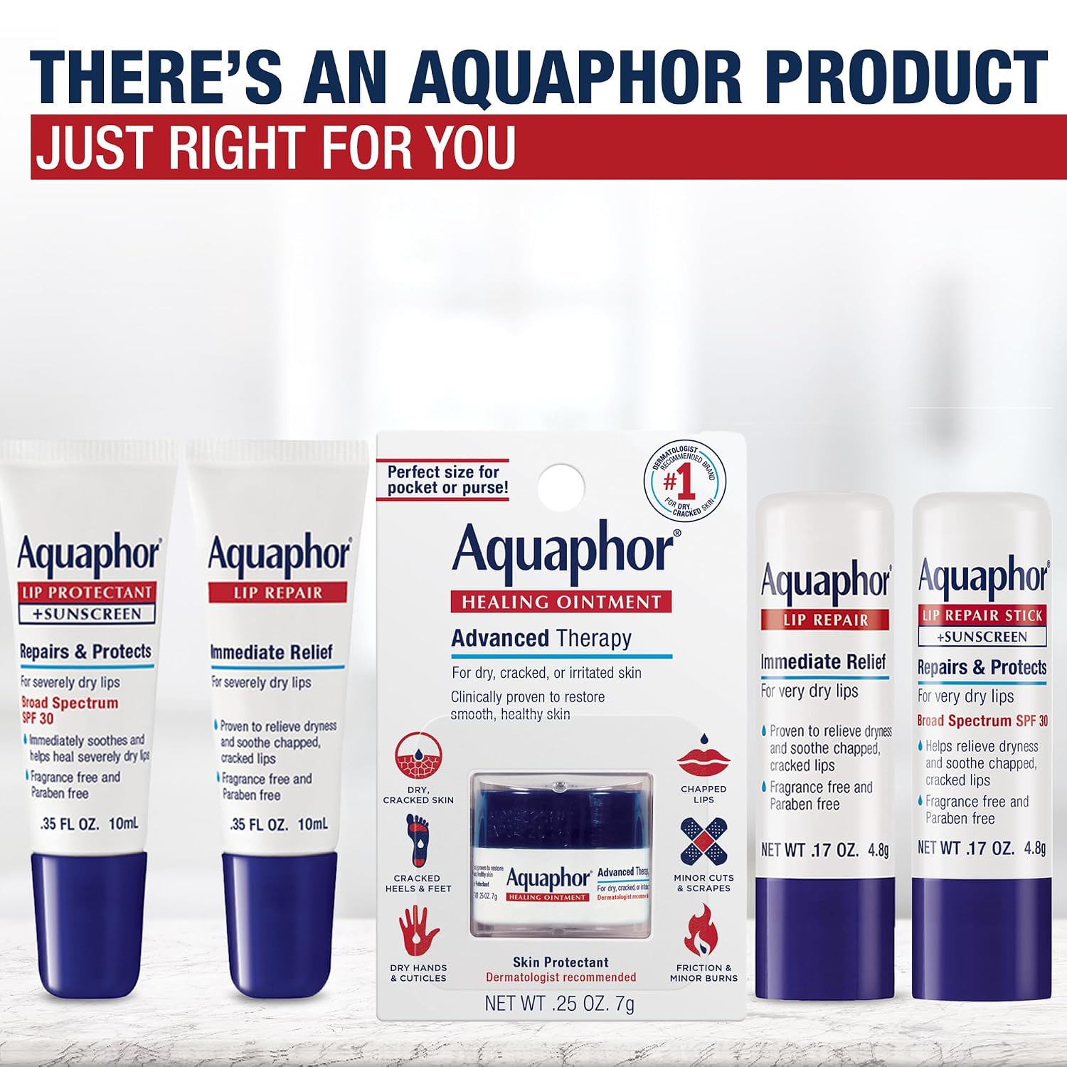 Aquaphor Lip Repair Ointment, Value Pack, 2 x 0.35 FL OZ - Image 5