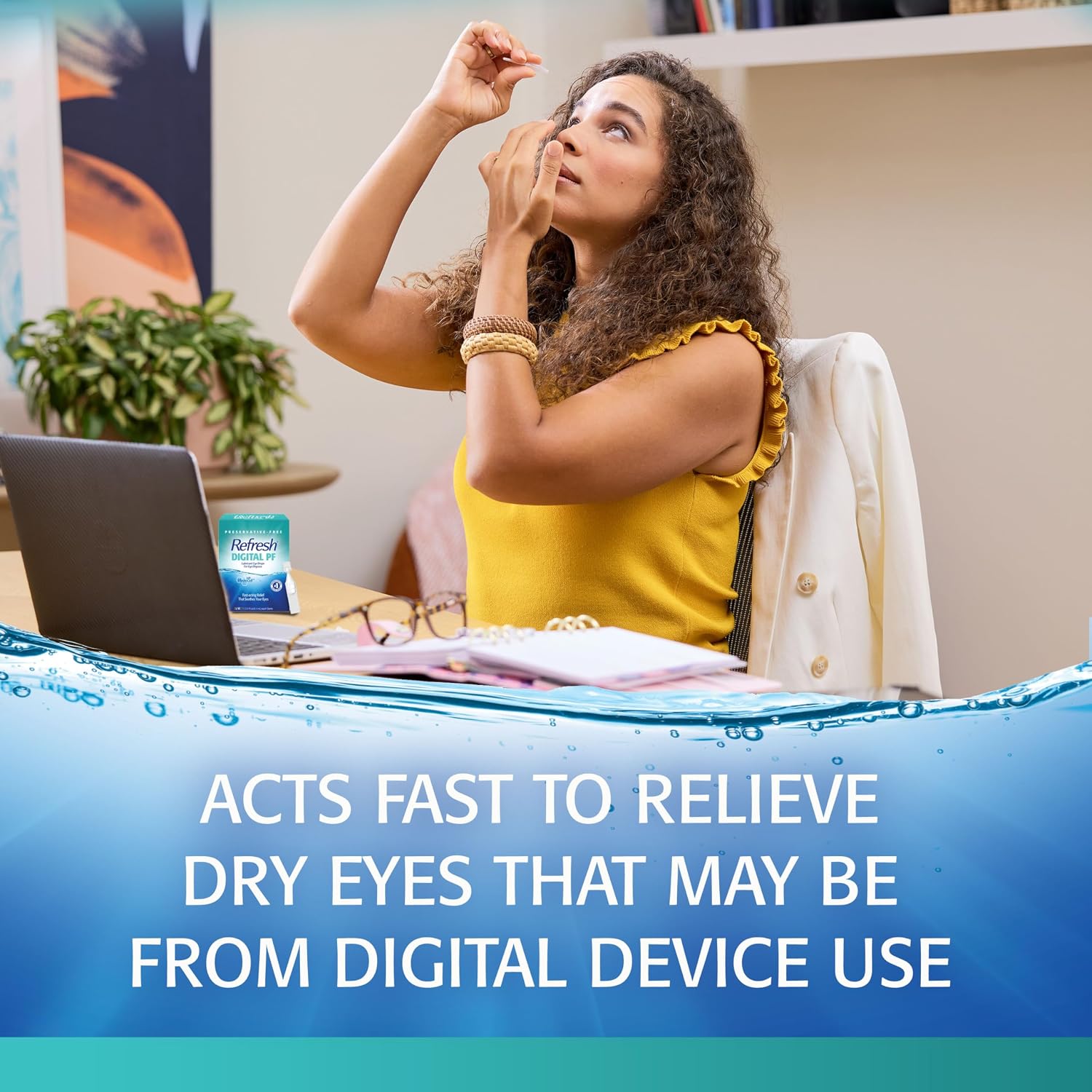 REFRESH DIGITAL PF Lubricant Eye Drops Preservative-Free Artificial Tears, 0.01 fl oz (0.4 mL), 30 Single-Use Containers - Image 5