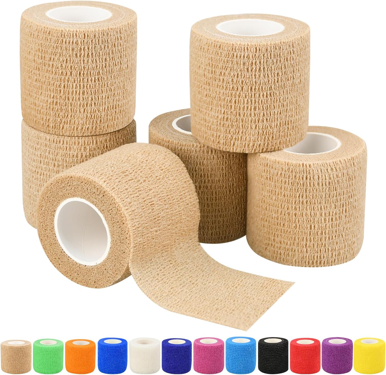 6pcs 2in Self Adhesive Bandage Wrap...
