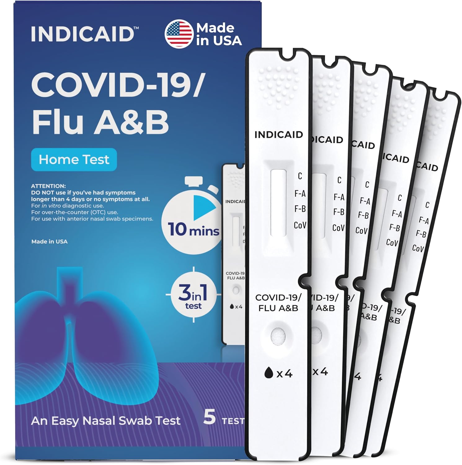 INDICAID COVID-19, Flu A&B 3-i...