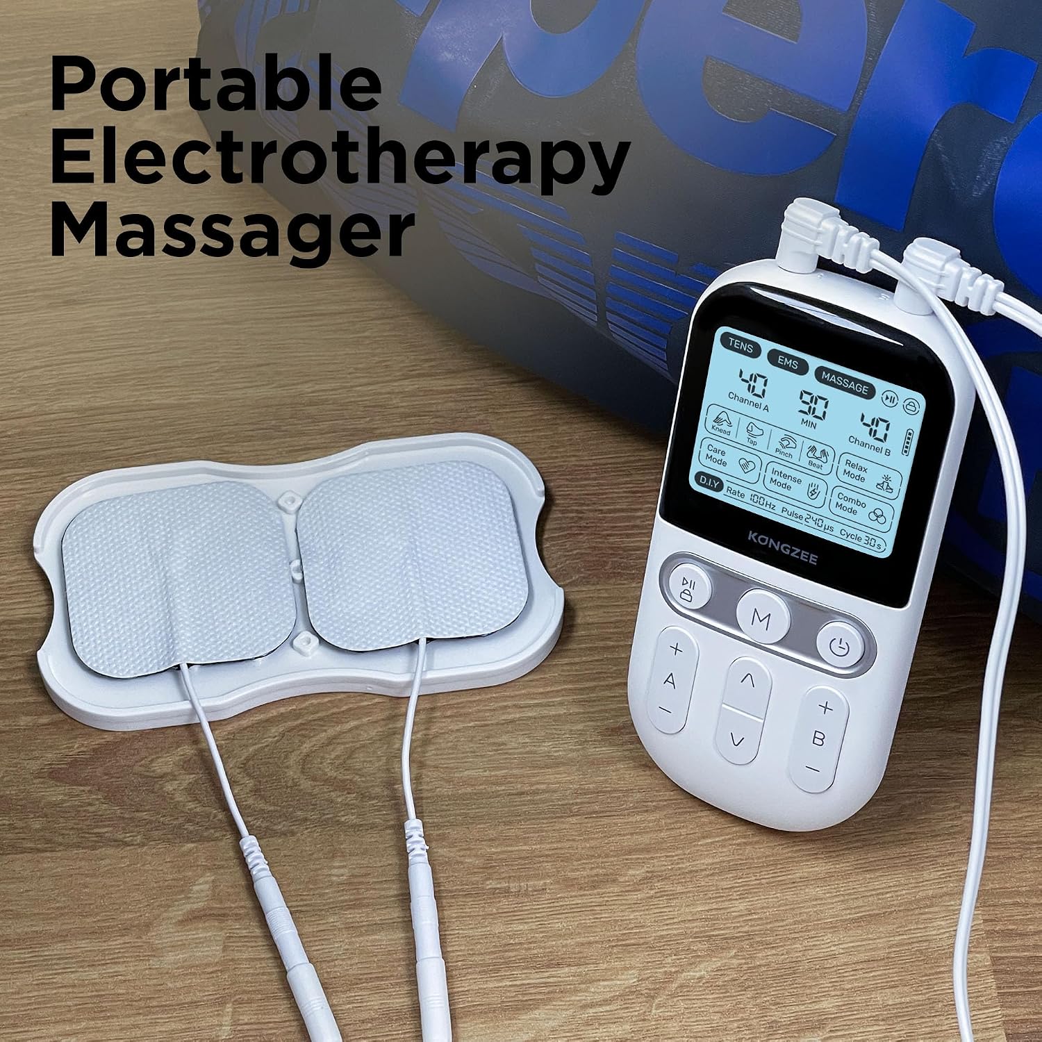 4 in 1 - D.I.Y & Tens Unit & EMS & Massage Muscle Stimulator, Dual Channel TENS Units Therapy Machine for Pain Relief, FDA Cleared Rechargeable Electronic Pulse Massager, with 12pcs Electrode Pads. - Image 7