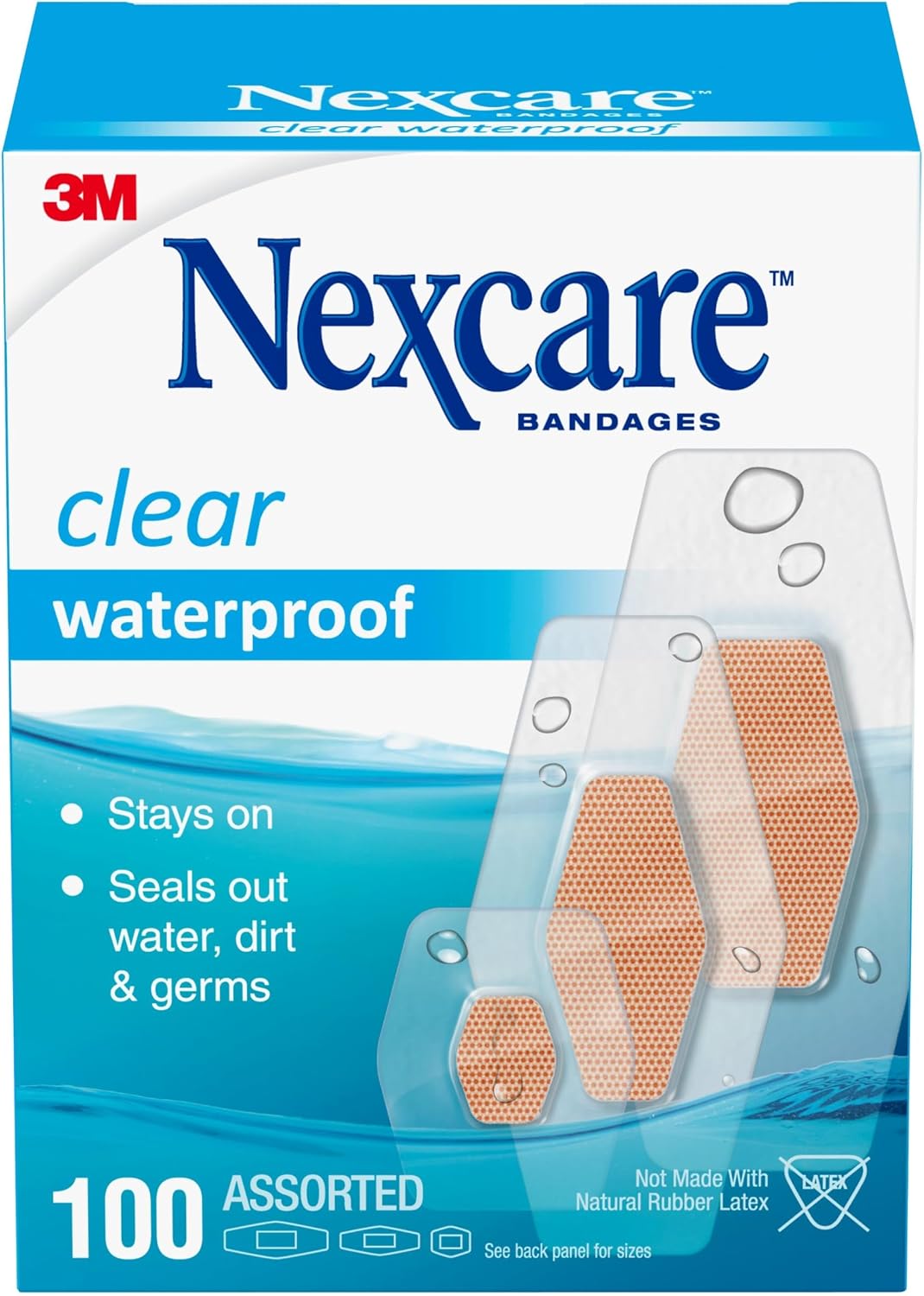 Nexcare Waterproof Clear Bandages, ...