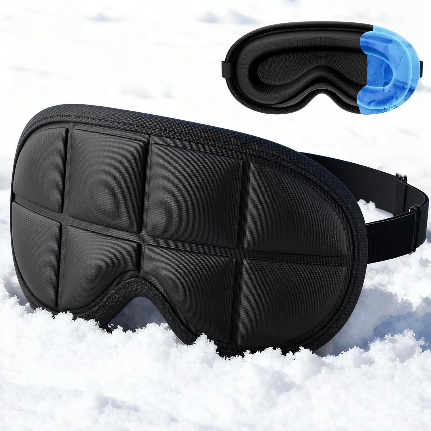 3D Cooling Sleep Mask with Double C...