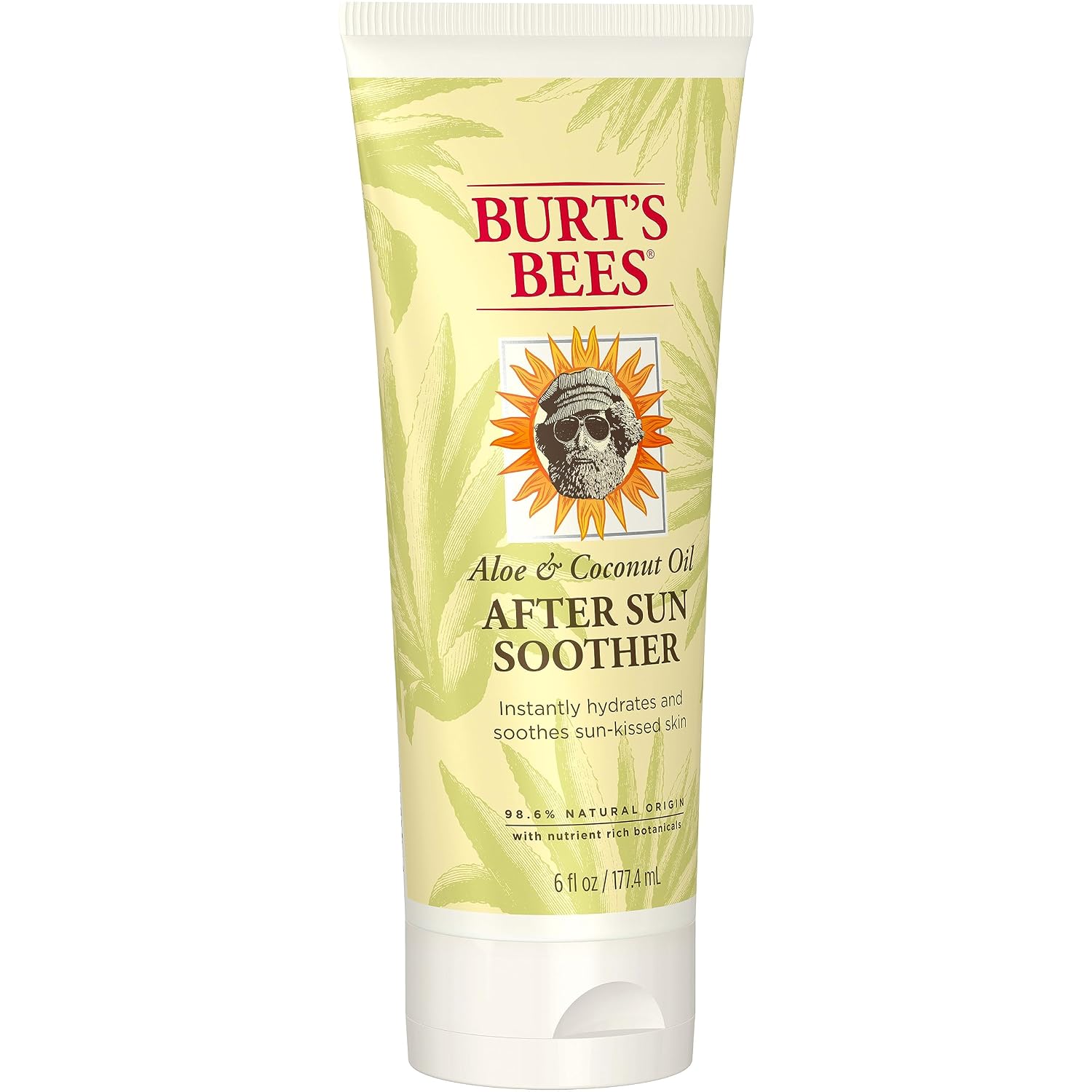 Burt's Bees After Sun Lotion with Hydrating Aloe Vera and Coconut Oil, Replenish and Recondition skin, Sunburn Relief, Natural Origin After Sun Soother, 6 oz. Tube - Image 6