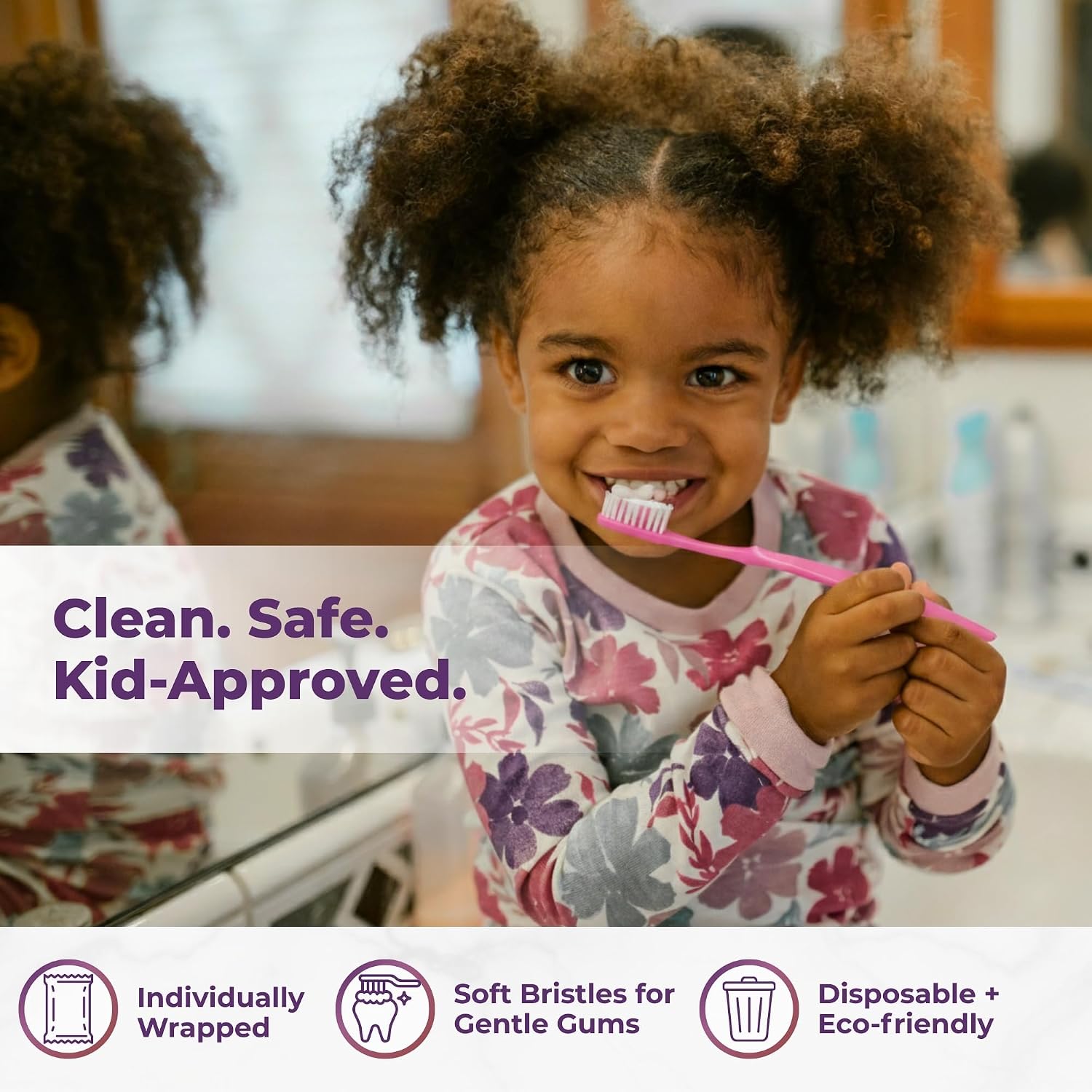 Kids 40 Prepasted Disposable Toothbrushes Individually Wrapped - Single Use Pre Pasted Disposable Toothbrushes with Toothpaste Built in - Waterless Toothbrush for Travel, Guests, Hotel, & Camping - Image 7