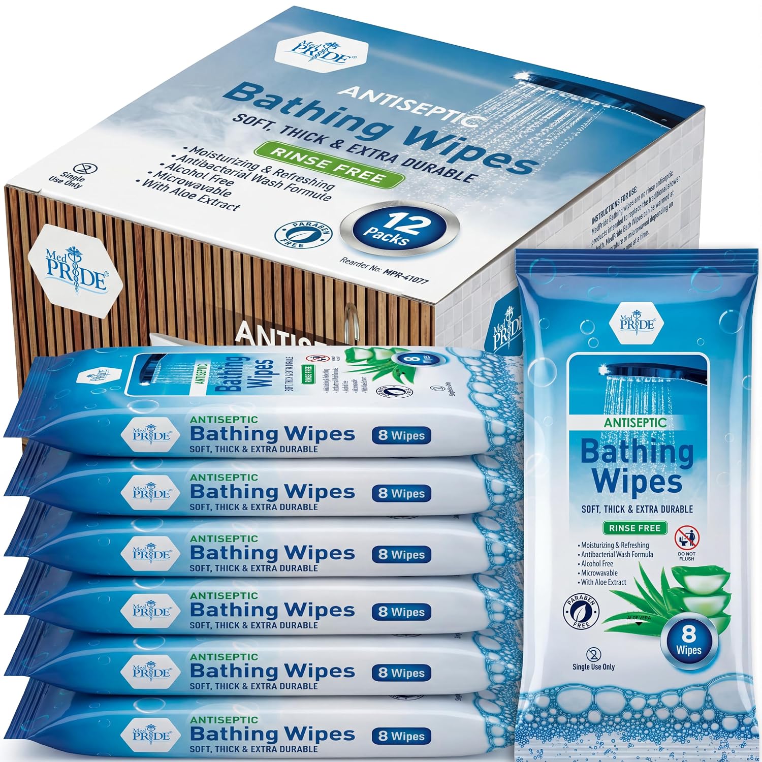 MED PRIDE Waterless Rinse-Free Bath...
