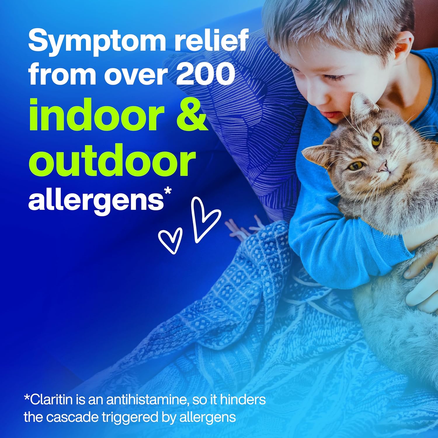 Claritin Children's Allergy Medicine, 24-Hour Non-Drowsy Loratadine 5mg Chewable Tablet, Antihistamine for Kids Ages 2 Years and Older, Grape Flavored, Dye-free, 40 Tablets - Image 2