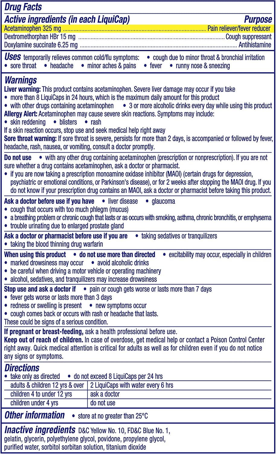 Vicks NyQuil Cold & Flu Relief Over-the-Counter Medicine, Powerful Multi-Symptom Nighttime Relief for Headache, Fever, Sore Throat, Aches, Sneezing, Runny Nose & Cough, 48 LiquiCaps - Image 2