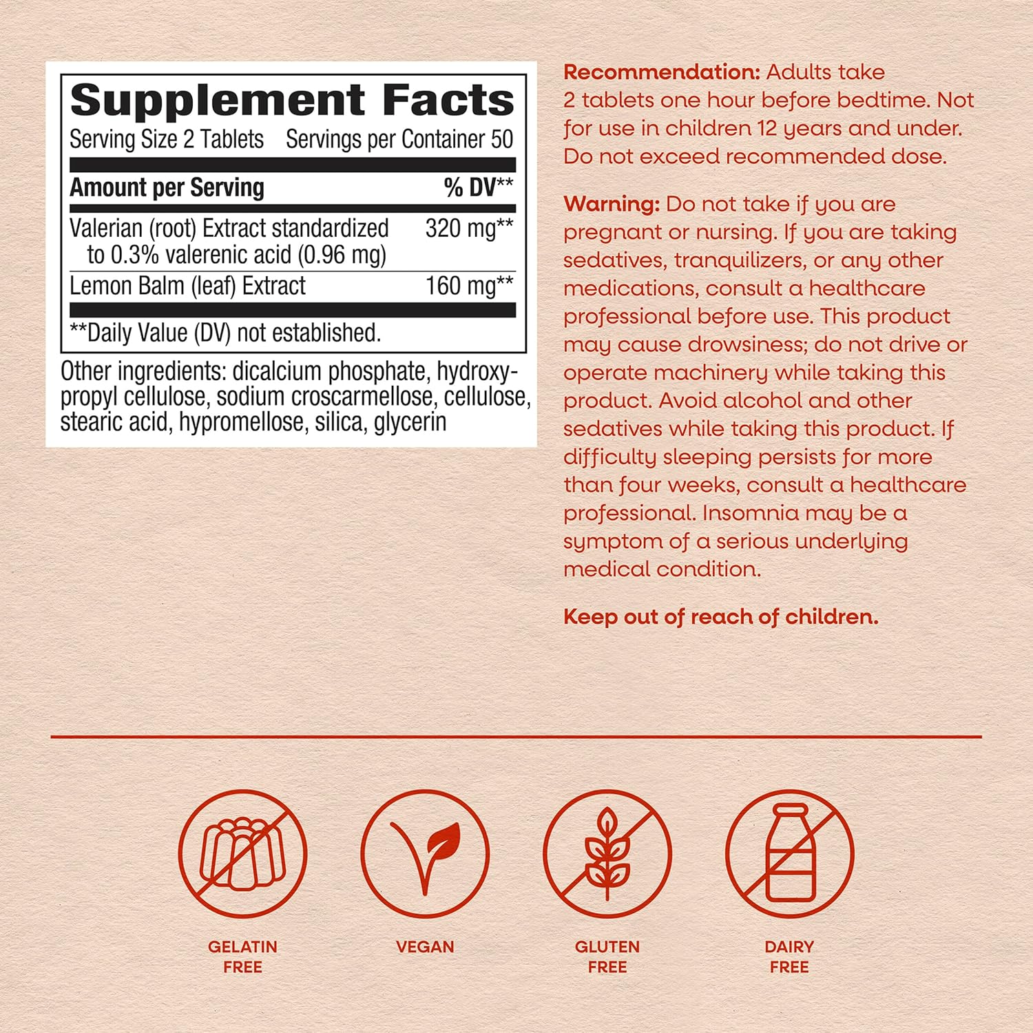 Nature's Way Valerian Nighttime, Valerian Root Sleep Support*, 100 Tablets - Image 6