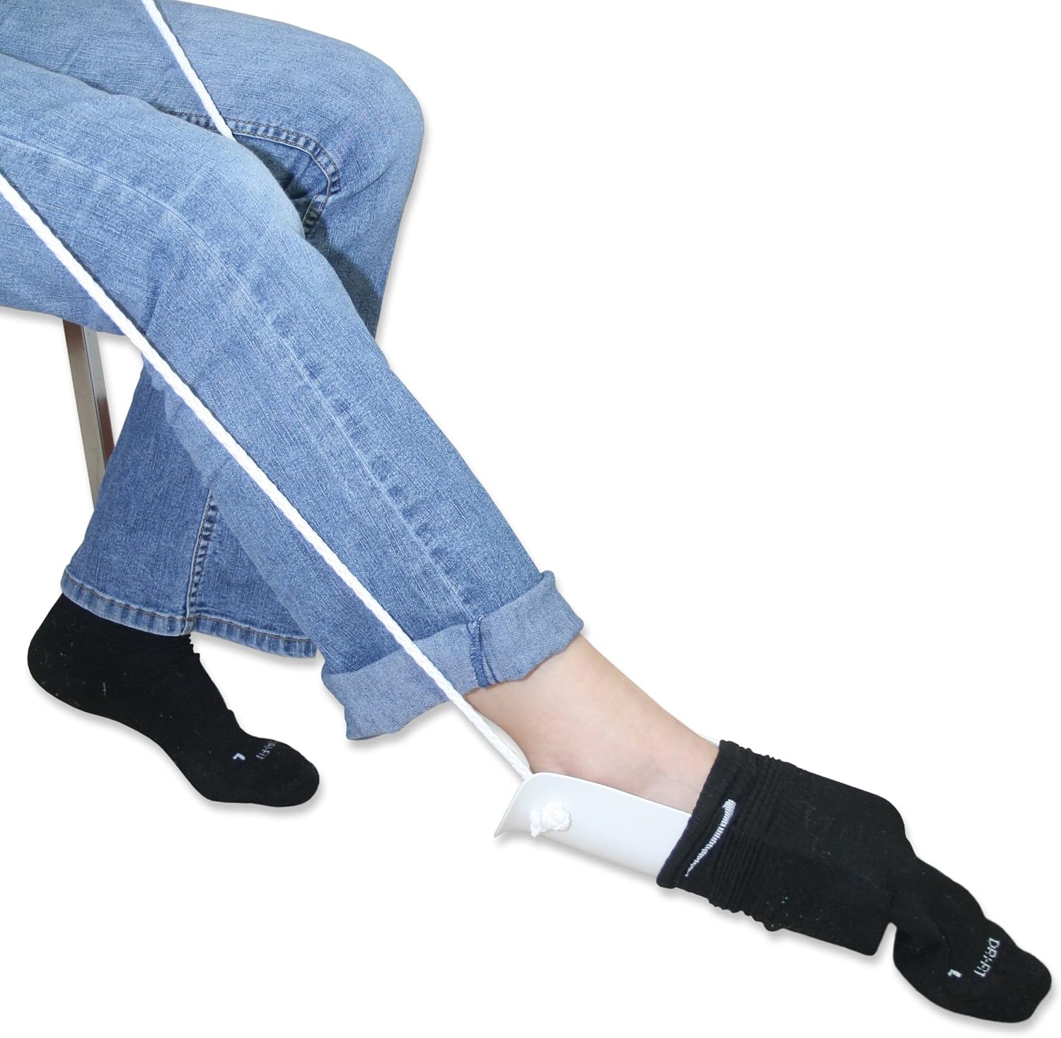Rehabilitation Advantage Deluxe Sock Aid – Sock Helper with Foam Handles – Dressing Aid for Seniors, Disabled, or Limited Mobility – 9.5"L x 5"W x 3"H - Image 5