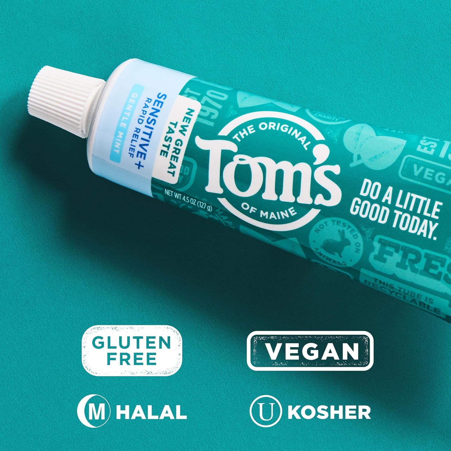 Tom's of Maine Rapid Relief and Sensitive Toothpaste, Gentle Mint, 4.5 oz - Image 8